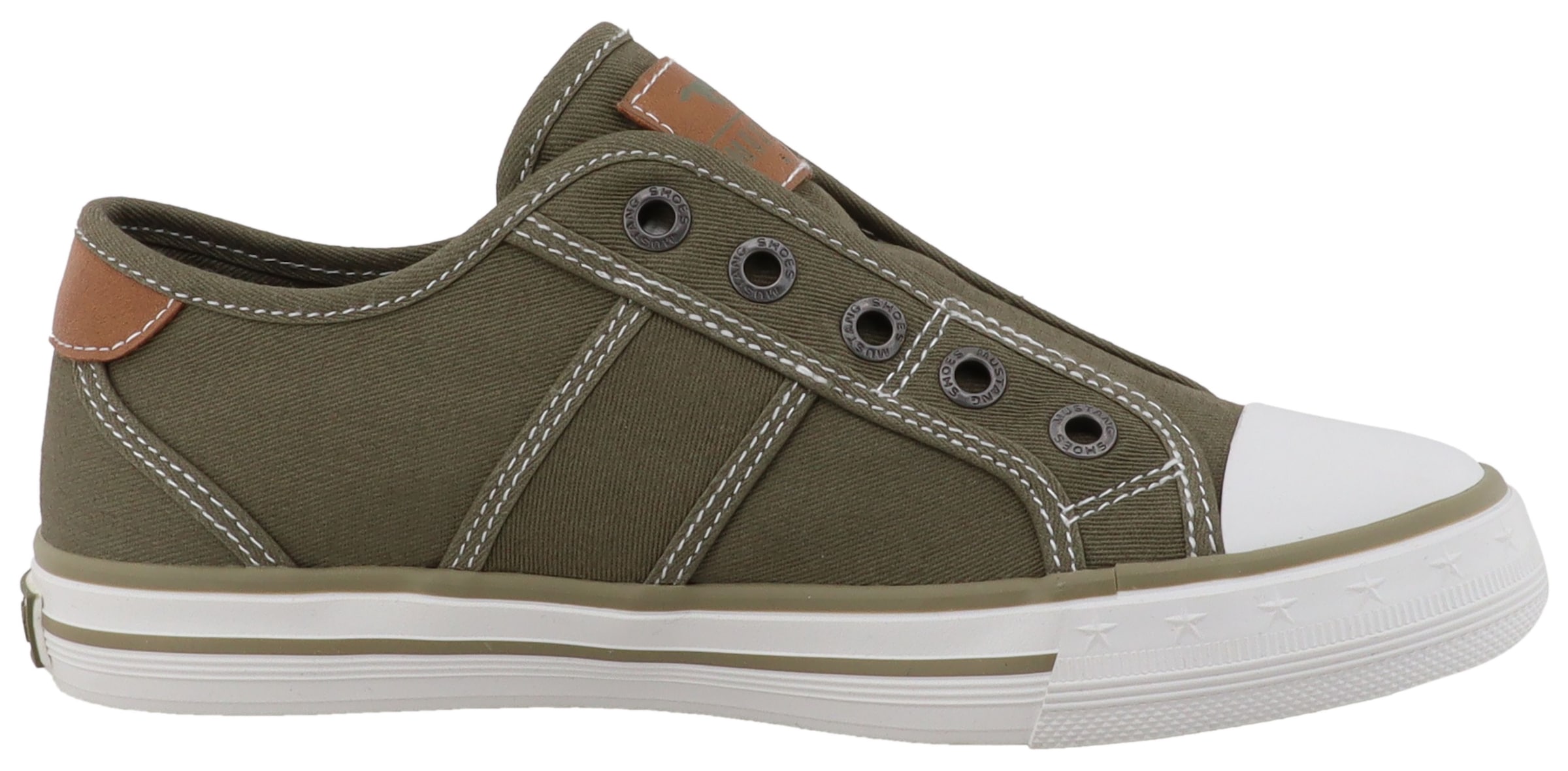 Mustang Shoes Slip-On Sneaker »Gaspare«  Freizeitschuh, Slipper, Halbschuh mit Kontrastnähten