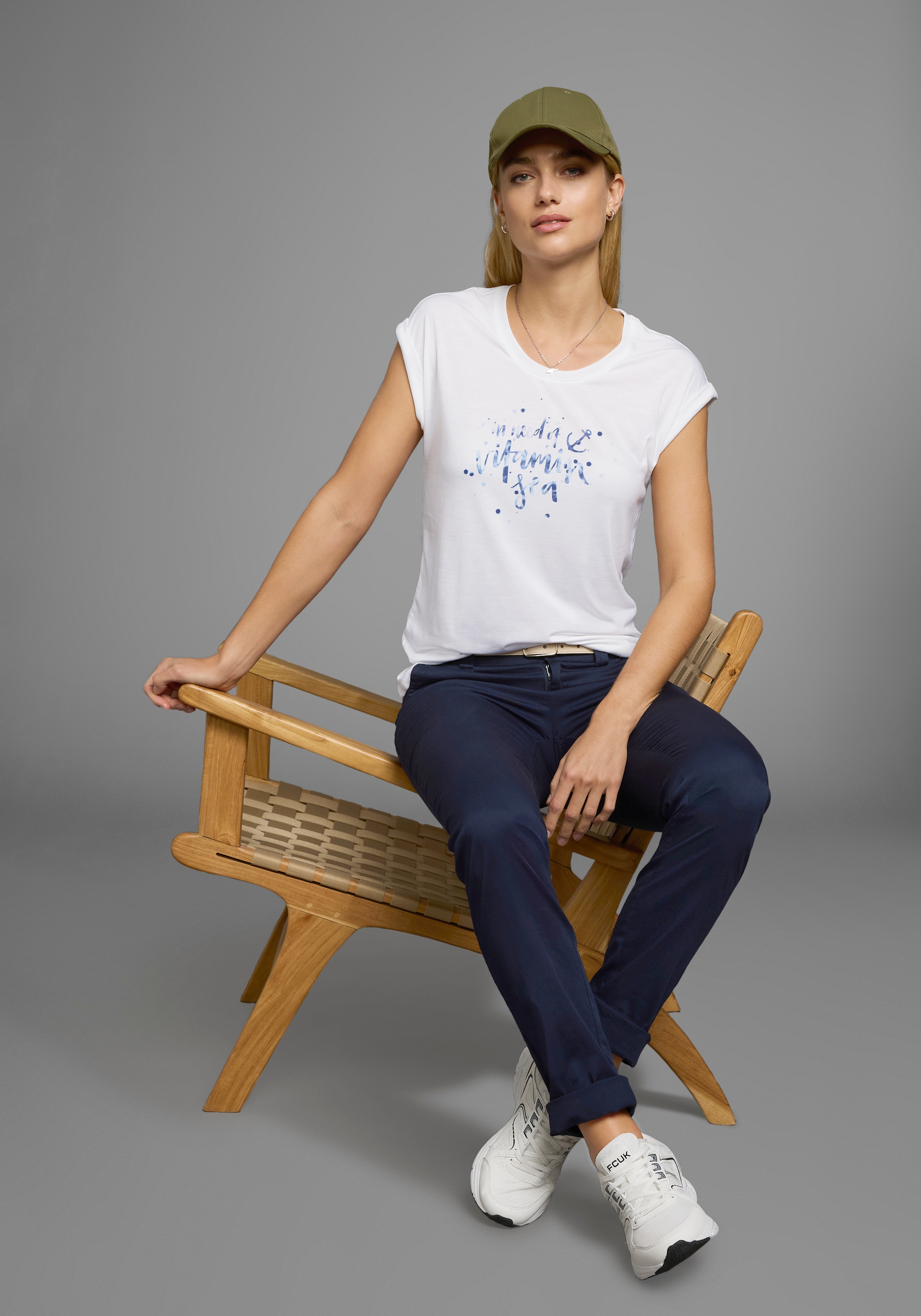 Ocean Sportswear T-Shirt Packung, 2er-Pack, 2 Stk. tlg. Kurzarm mit Aufschlag,  lässiger Schnitt,  mit Logodruck