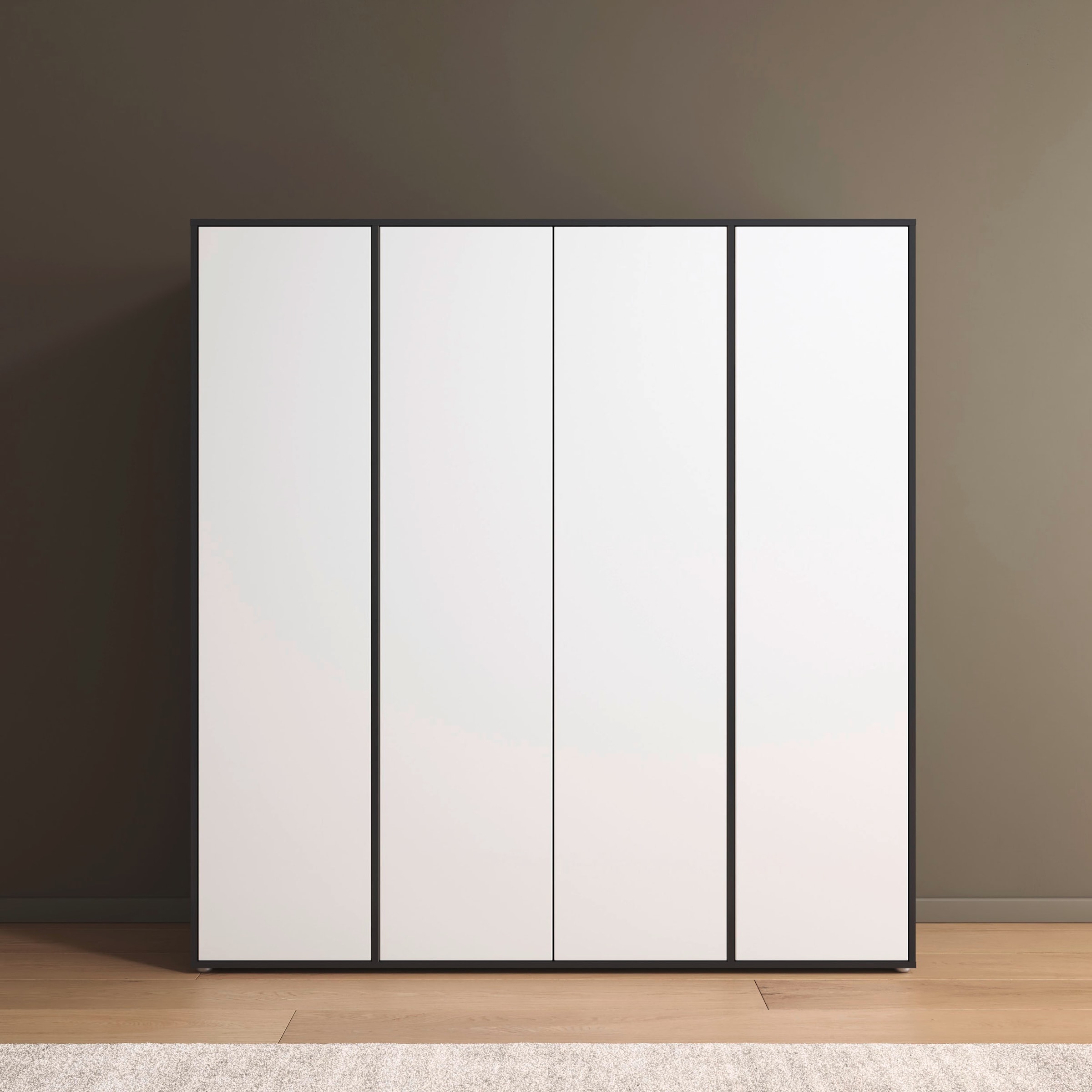 rauch Drehtürenschrank »Kleiderschrank Schrank Garderobe Wäscheschrank NABILA viel Stauraum«, (in 3 verschiedenen Ausstattungen BASIC/CLASSIC/PREMIUM), in 2 Breiten mit Push-to-Open Funktion TOPSELLER MADE IN GERMANY