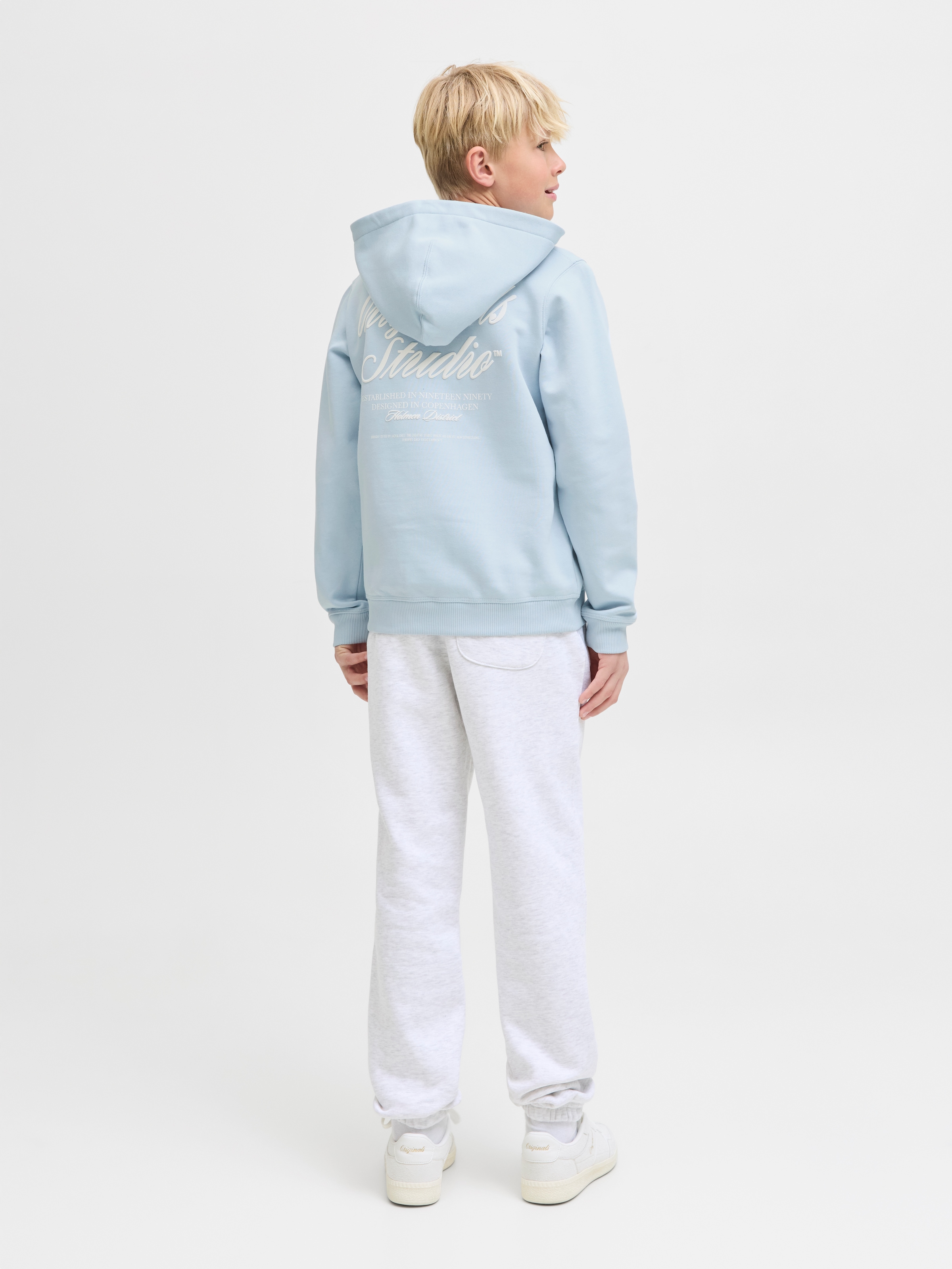 Jack & Jones Junior Kapuzensweatshirt »JORNORREBRO TYPO BACK SWEAT HOOD SN JNR«