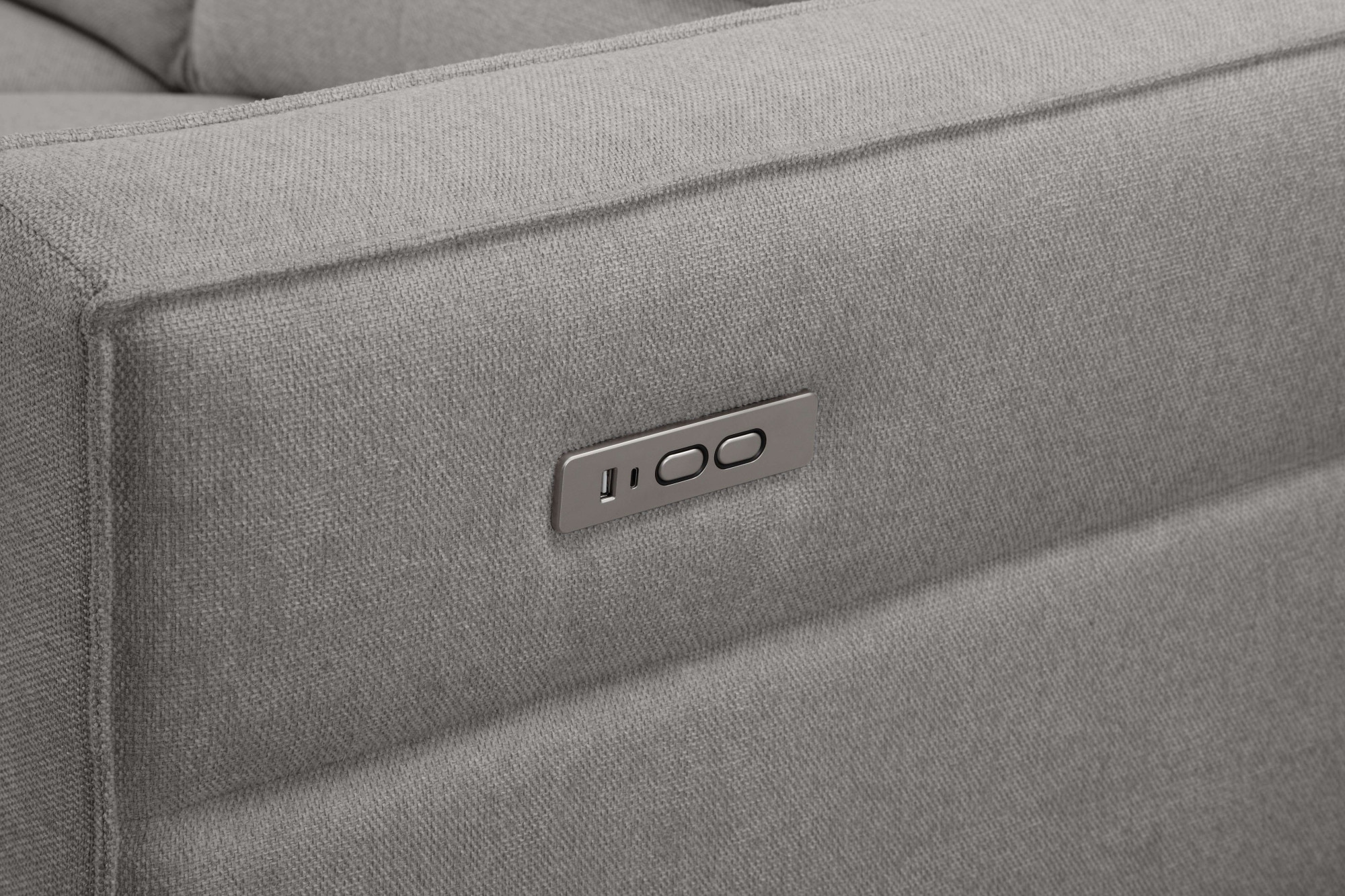 Places of Style Ecksofa »Carpari, L-Form, 263 cm, manuelle o. elektrische Relaxfunktion,«, USB A/C und Kopfteilverstellung