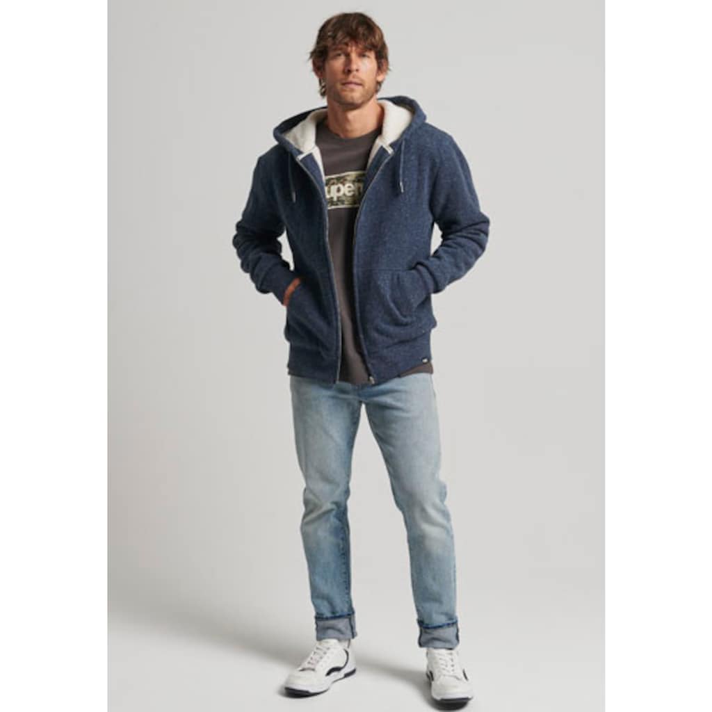 Superdry Kapuzensweatjacke »SD-BORG LINED ZIP HOOD«