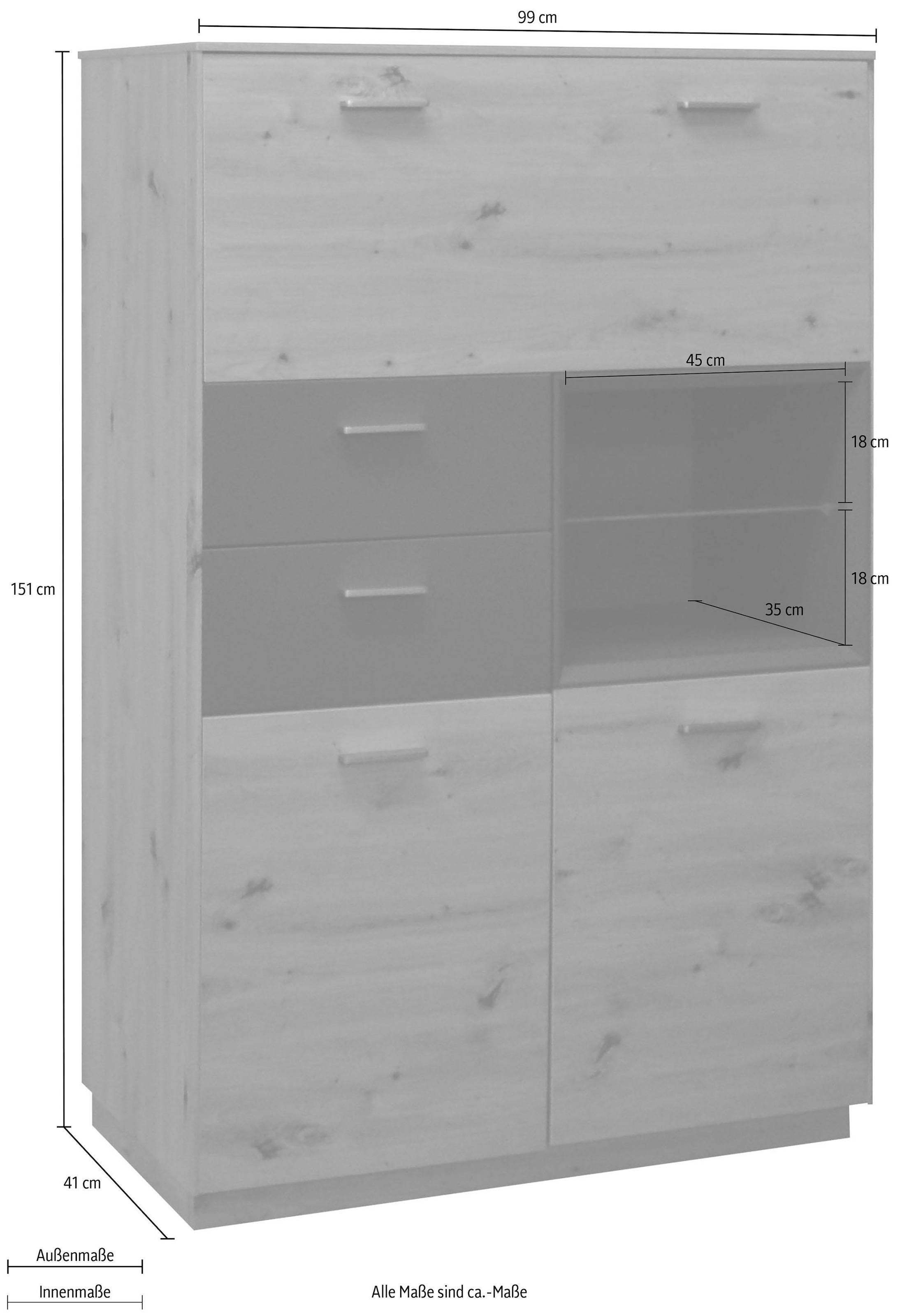 Mäusbacher Highboard »Frame«, Breite 99 cm kaufen online