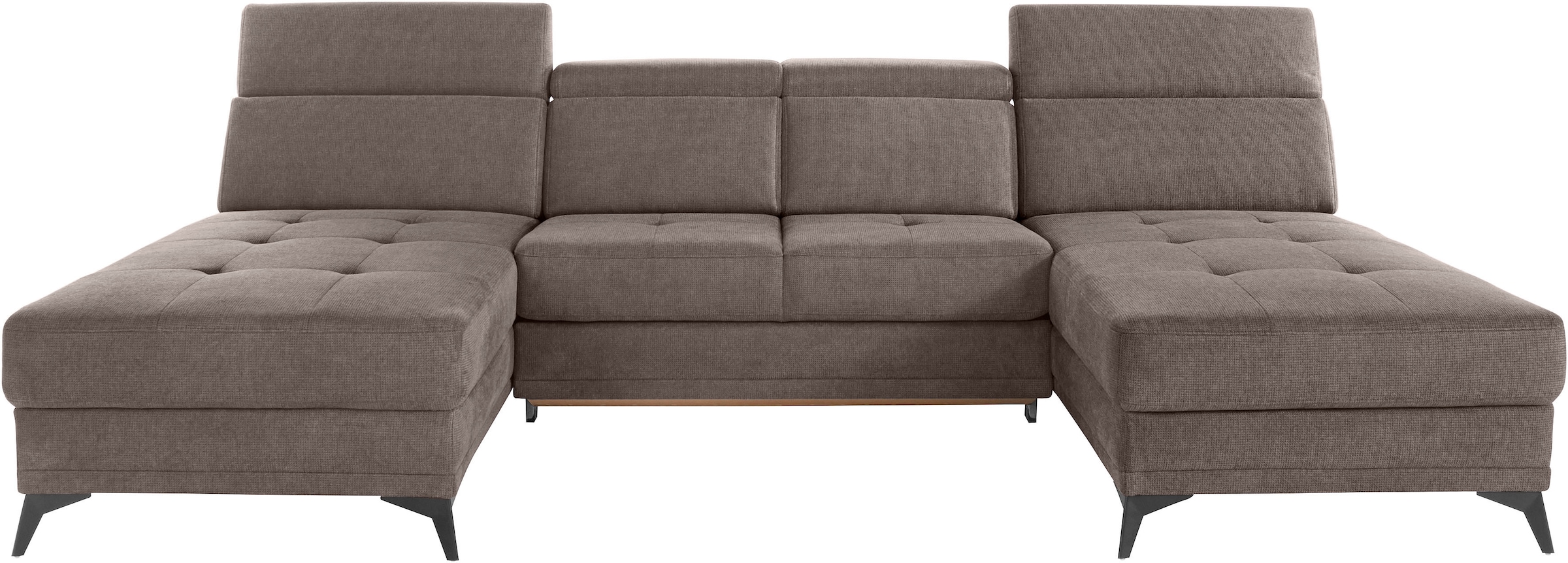 Home affaire Wohnlandschaft »Cardiz U-Form« inkl.Kopfteilverstellung und Fe günstig online kaufen