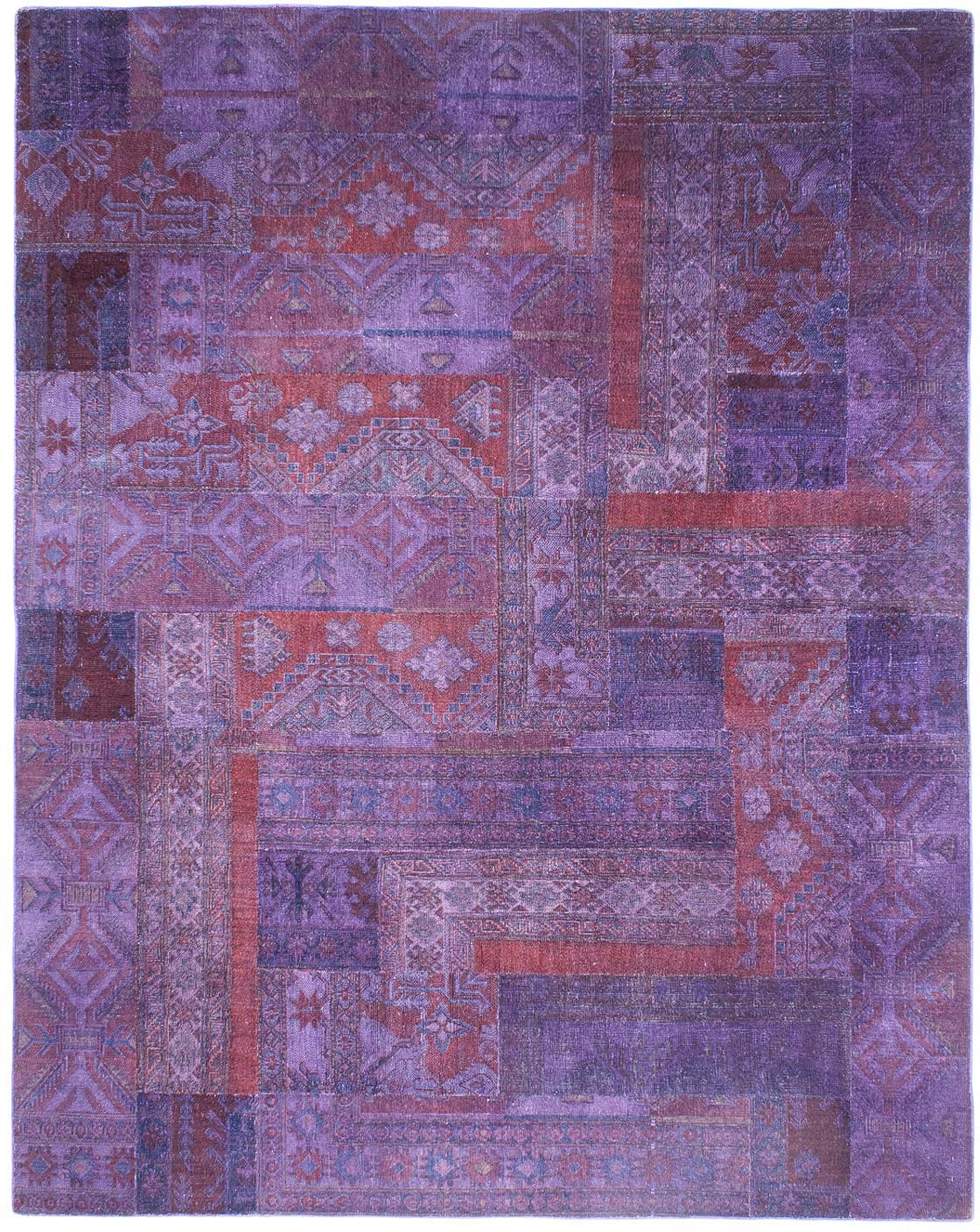 morgenland Teppich »Patchwork - 299 x 239 cm - lila«, rechteckig, 7 mm Höhe günstig online kaufen