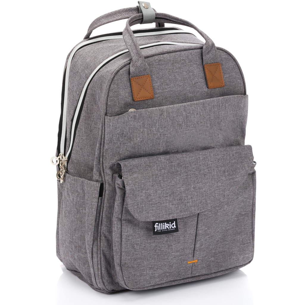 Fillikid Wickelrucksack »Rom, hellgrau«