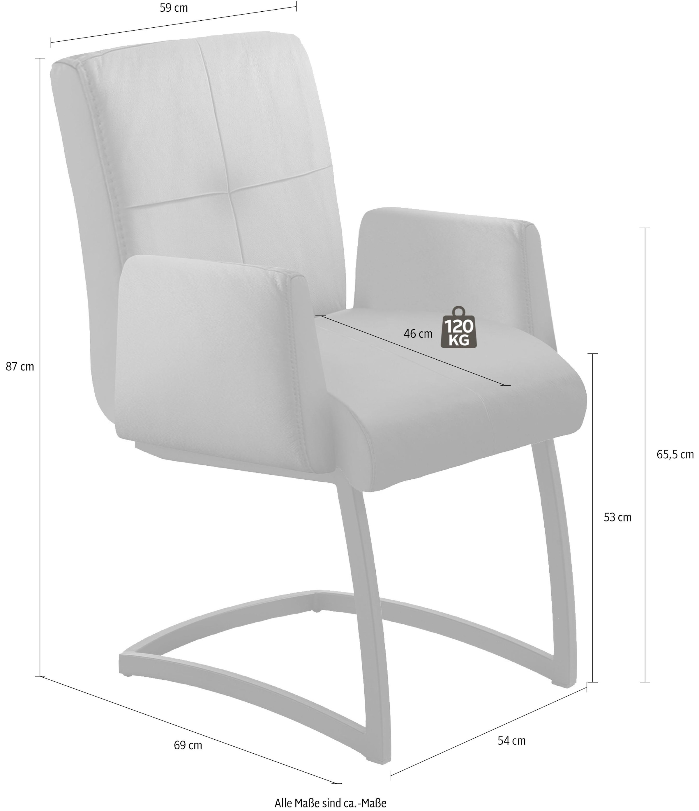 exxpo - sofa fashion Freischwinger »Affogato«, Struktur, mit Armlehne