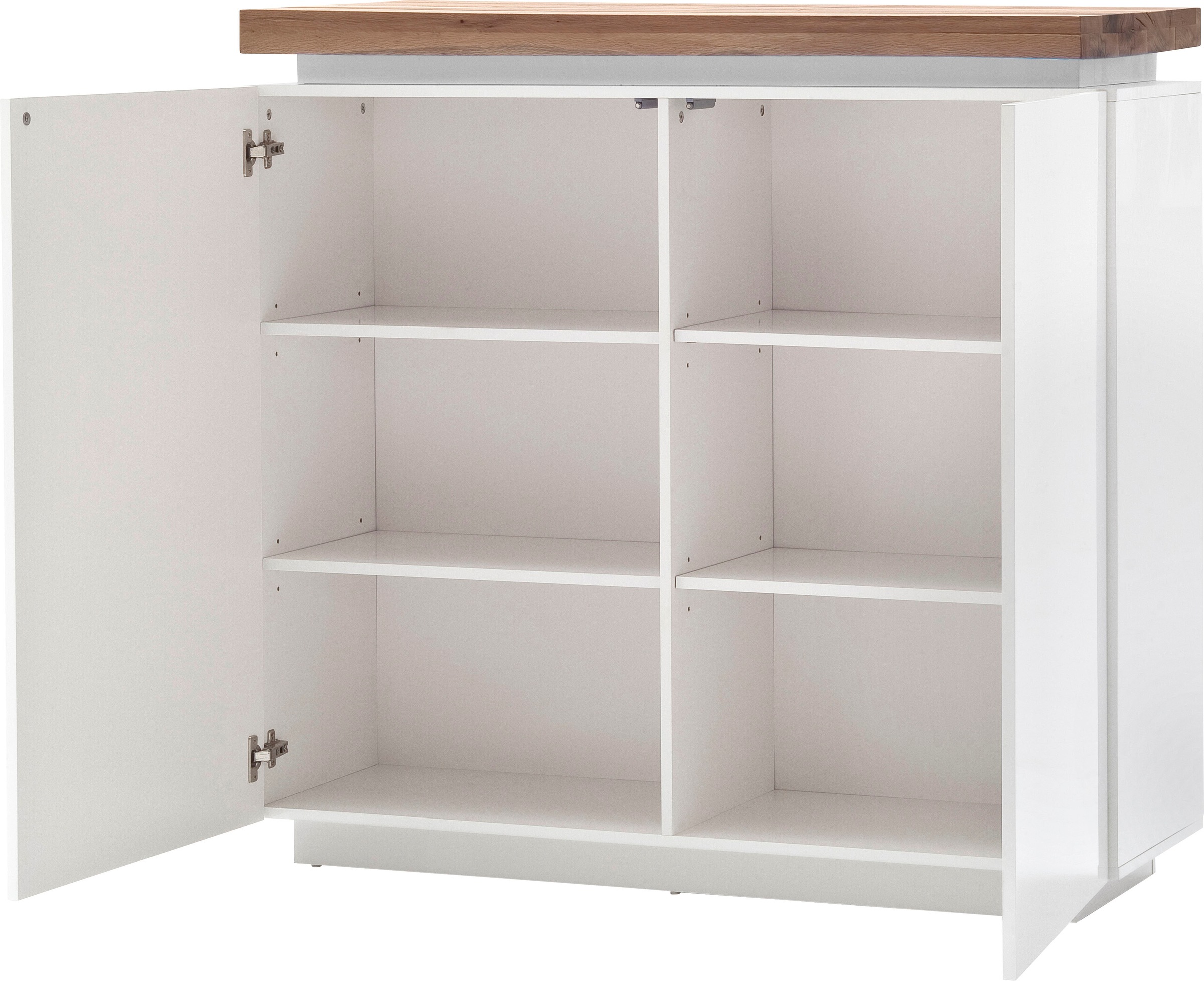 MCA furniture Highboard »Romina« mit LED Beleuchtung weiß dimmbar, inkl. Fe günstig online kaufen