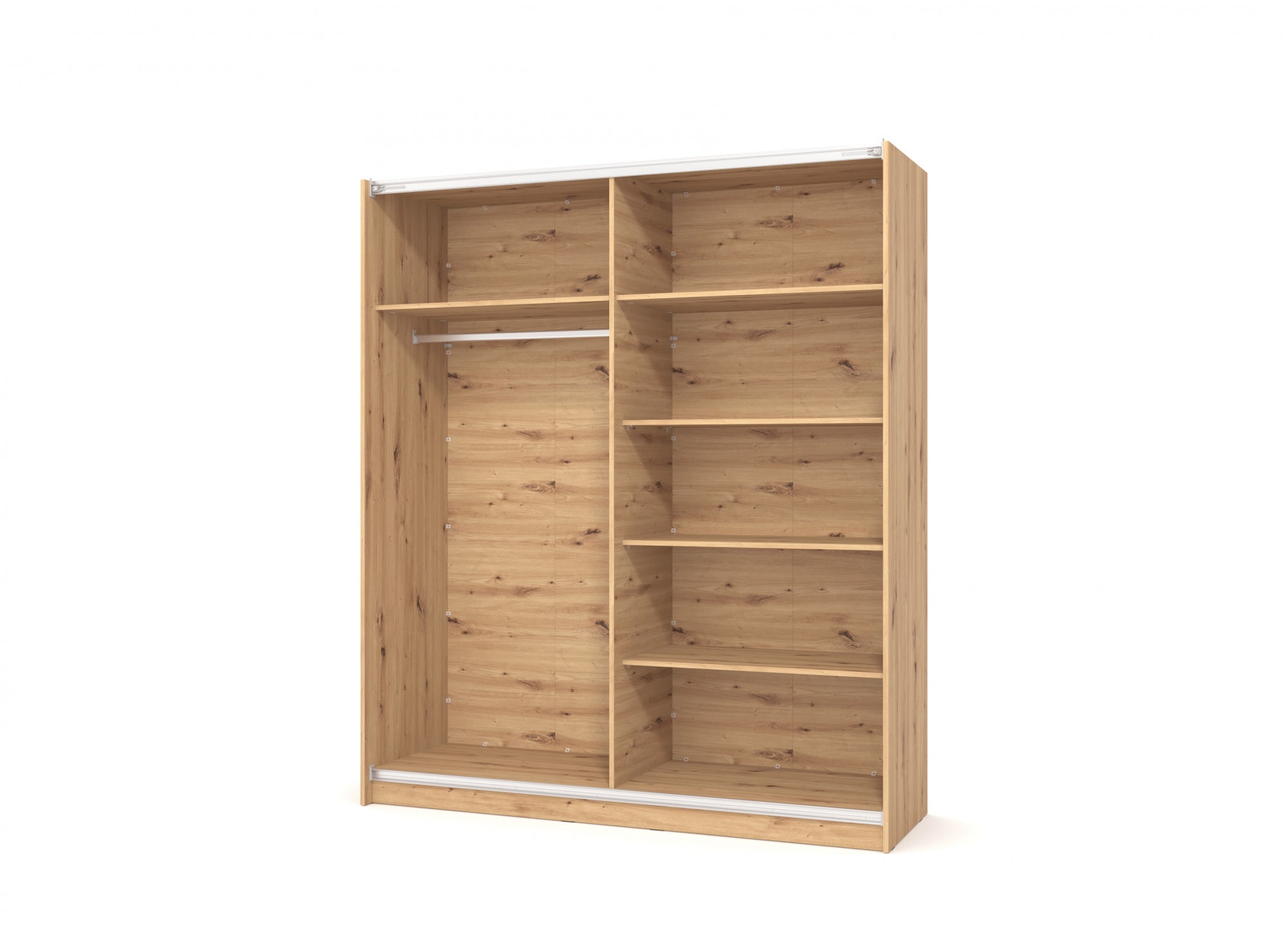 INOSIGN Schwebetürenschrank »Sierra klassischer Kleiderschrank Wäscheschrank 179 oder 217cm breit«, mit kompletter Inneneinteilung, FSC®-zertifizierter Holzwerkstoff