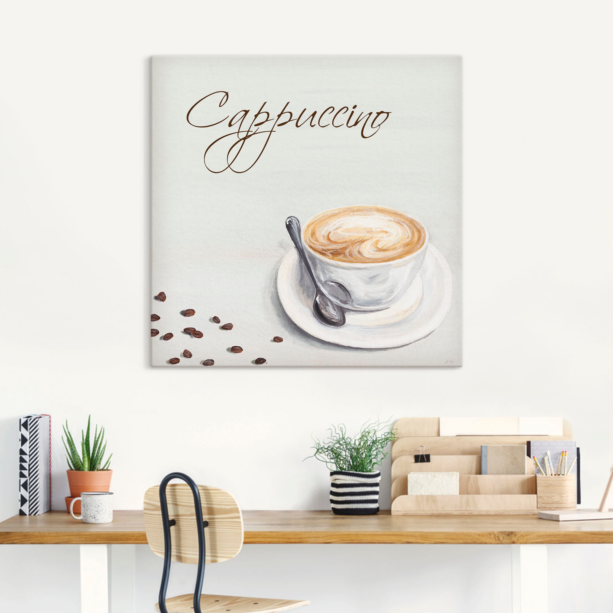 Artland Leinwandbild »Cappuccino II«, Getränke, (1 St.), auf Keilrahmen gespannt