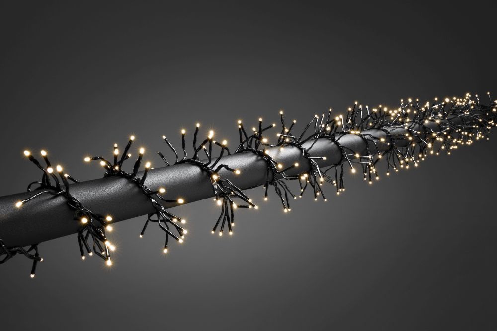 KONSTSMIDE LED-Lichterkette »Weihnachtsdeko aussen« mit 8 Funktionen, Steuergerät, Memoryfunktion , 2016 warm weiße Dioden