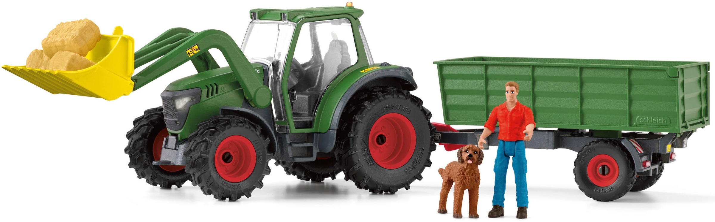 Schleich® Spielwelt »FARM WORLD, Traktor mit Anhänger (42608)«
