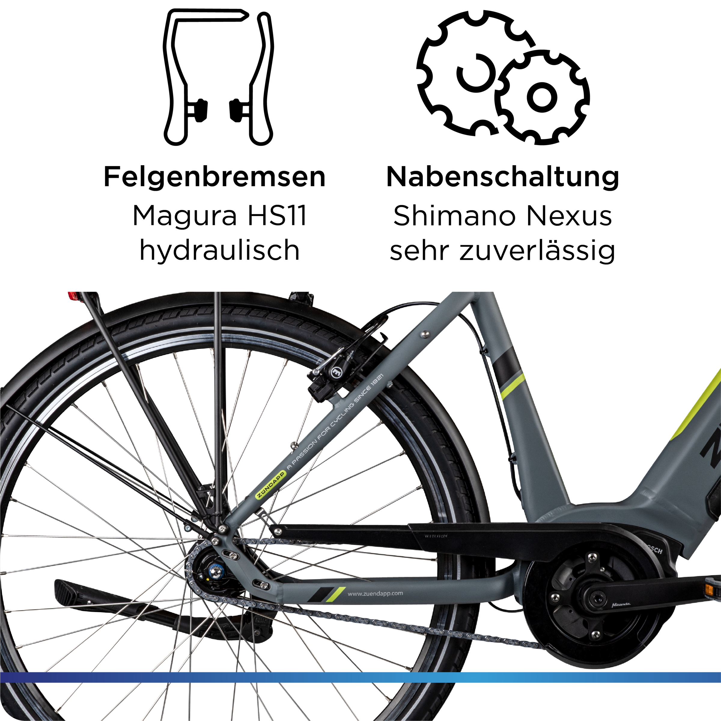 Zündapp »X600 - Bosch Mittelmotor« 7 Gang Shimano Nexus Schaltwerk Nabenschaltung Mittelmotor 250 W Pedelec, Elektrofahrrad für Damen u. Herren