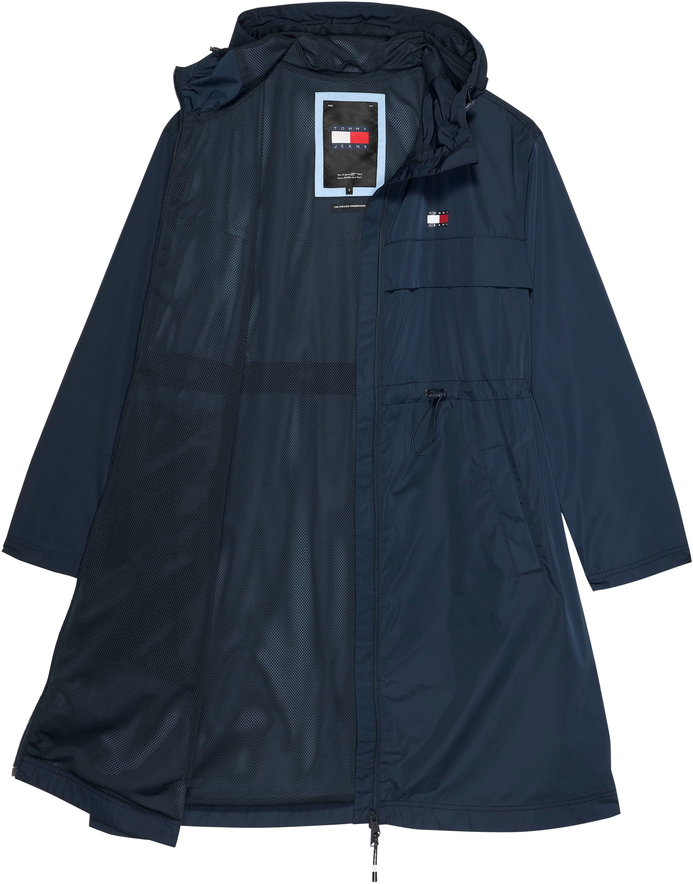 Tommy Jeans Windbreaker »TJW CHICAGO WAISTED COAT EXT«, mit Kapuze, mit Tommy Jeans Markenlabel