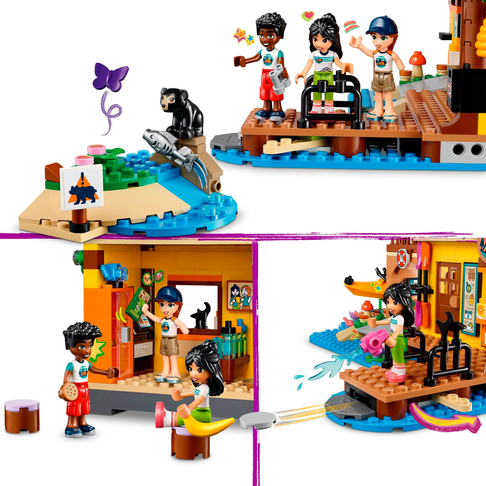 LEGO® Konstruktionsspielsteine »Abenteuercamp mit Kayak (42626), LEGO Friends«, (628 St.), Made in Europe