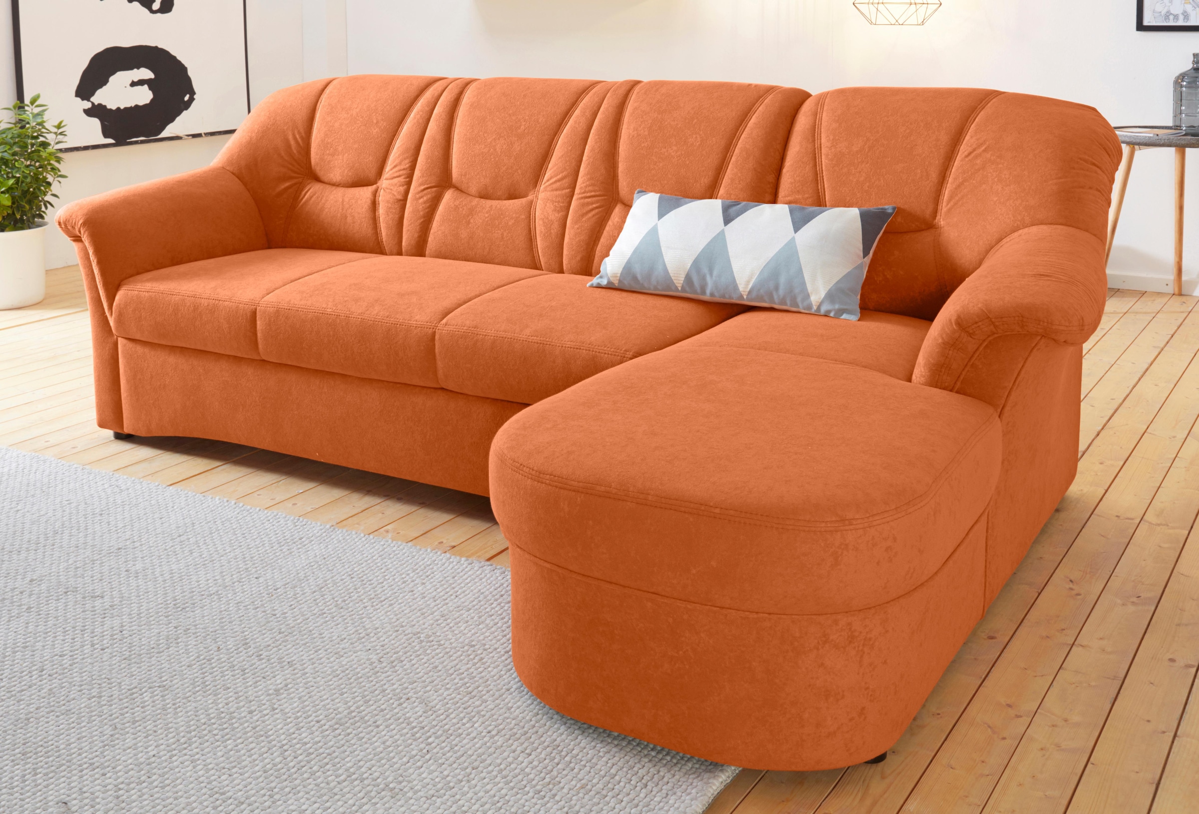 DOMO collection Ecksofa "Sarafina L-Form", wahlweise mit Bettfunktion, opti günstig online kaufen