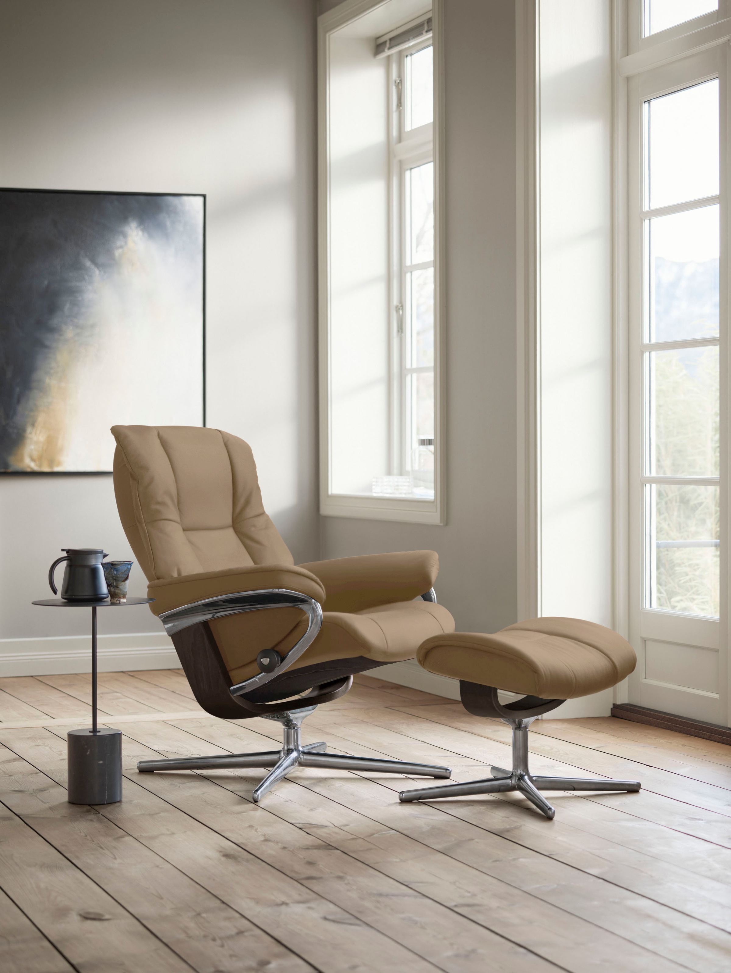 Stressless® Fußhocker »Mayfair«, mit Cross Base, Größe S, M & L, Holzakzent Wenge