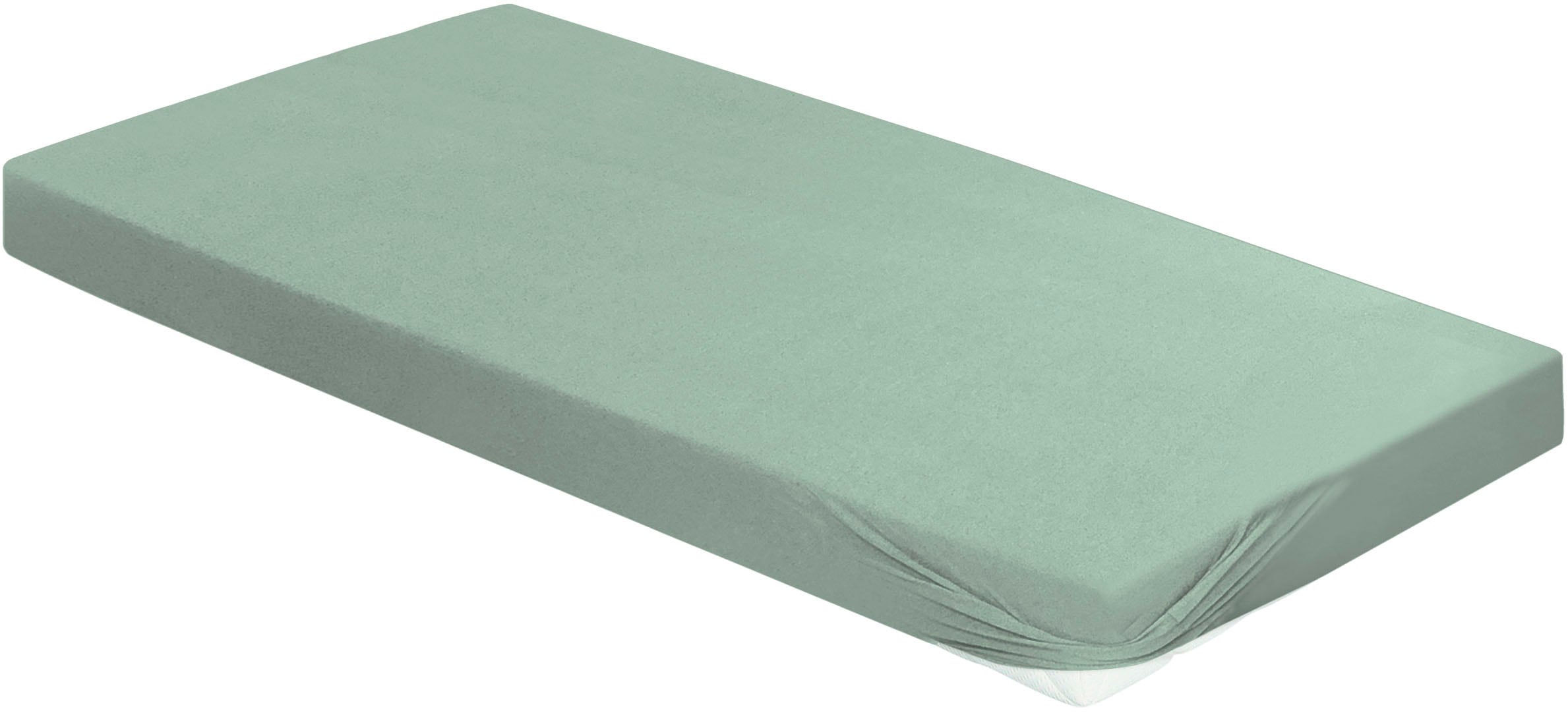 BIERBAUM Spannbettlaken »Biber, kuschelig warm im Winter« 100% Baumwolle, pflegeleicht, für Matratzen bis 20 cm Höhe grün/petrol/apfel/lind...