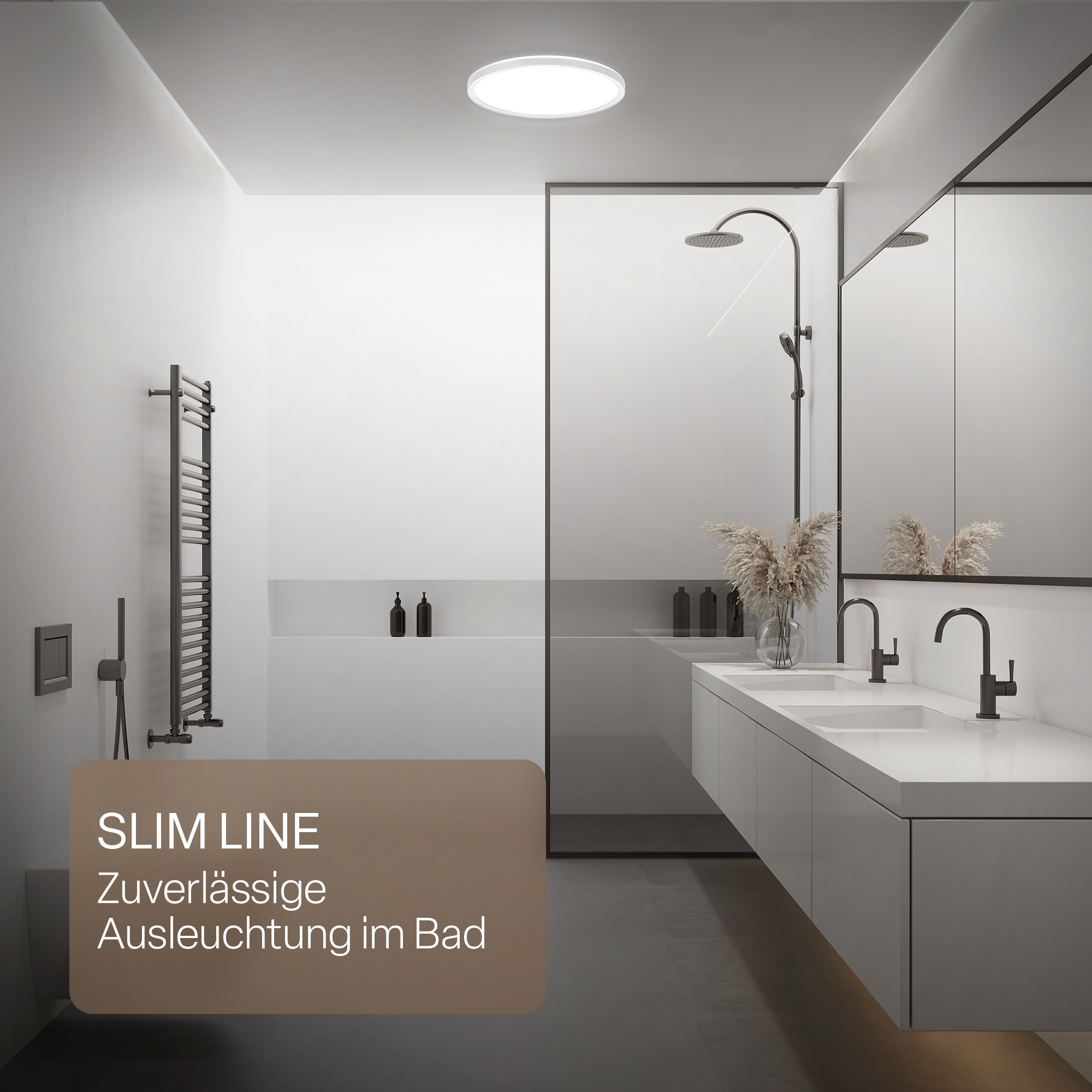 B.K.Licht LED Panel »SHALLOW« LED-Board 1 Stk. Neutralweiß 29x3 cm, Badlampe, Badezimmer, Küche, Wohnzimmer