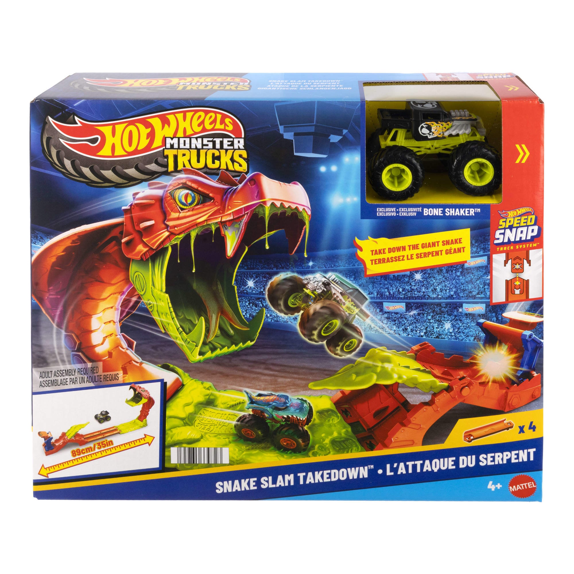 Hot Wheels Autorennbahn »Hot Wheels Monster Trucks Gigantische Schlangenjagd«