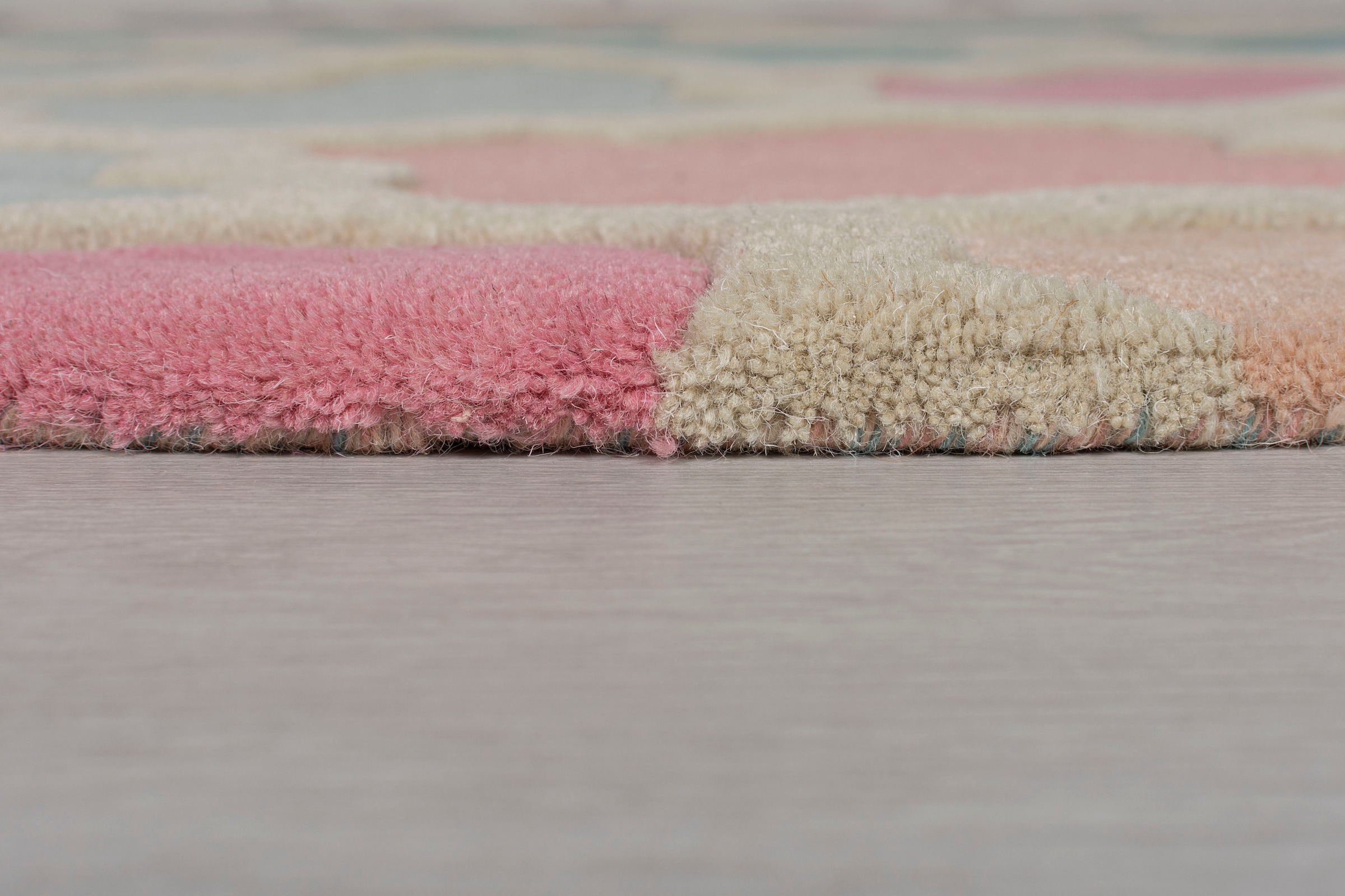 FLAIR RUGS Läufer »Rosella«, rechteckig, 10 mm Höhe, 100% Wolle, mehrfarbig, Ornamente, mit Hoch-Tief-Effekt, Teppichläufer