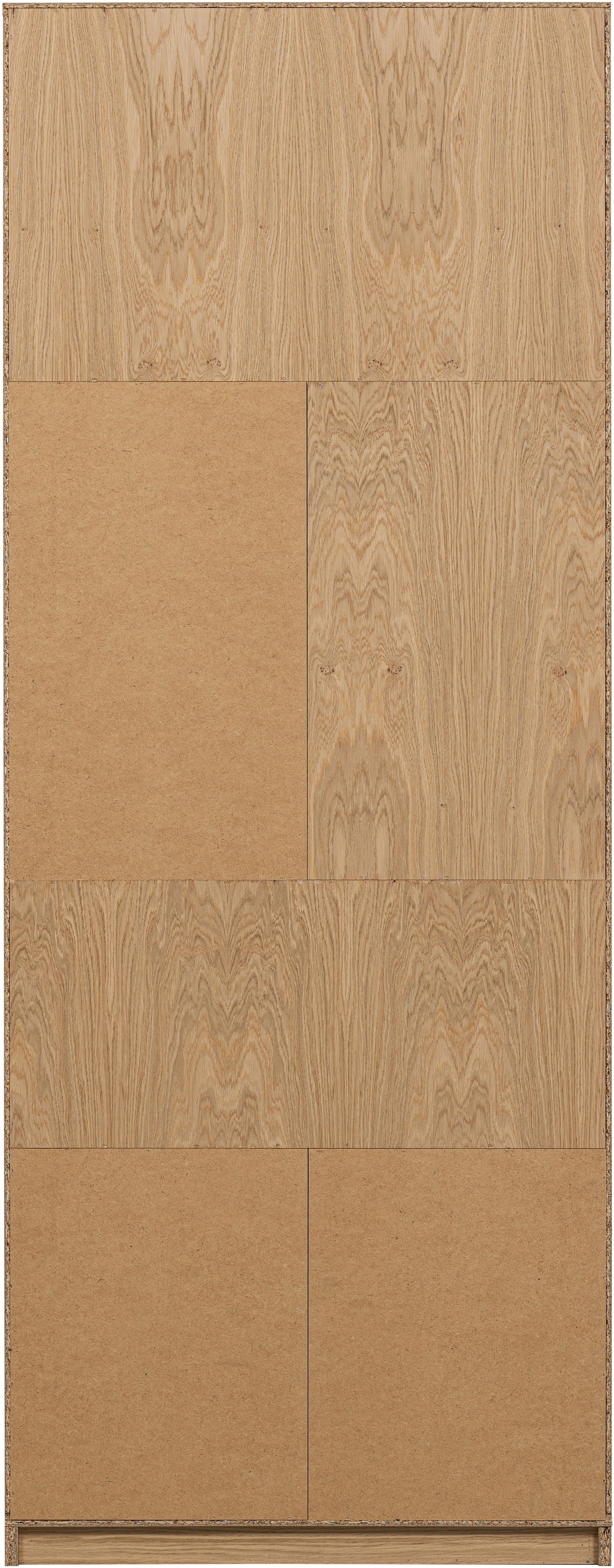 WOOOD Stauraumregal »Modulair mit Push-to-open und FSC® Eichenfurnier B110 x T40 x H199 cm« Vielfältige Fächergrößen, Tragkraft 15 kg pro Einlegeboden