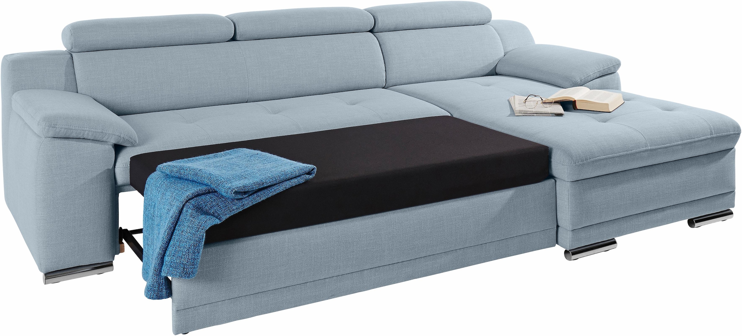 sit&more Ecksofa »Top Andiamo L-Form«, wahlweise mit Bettfunktion, inklusive Kopfteilverstellung