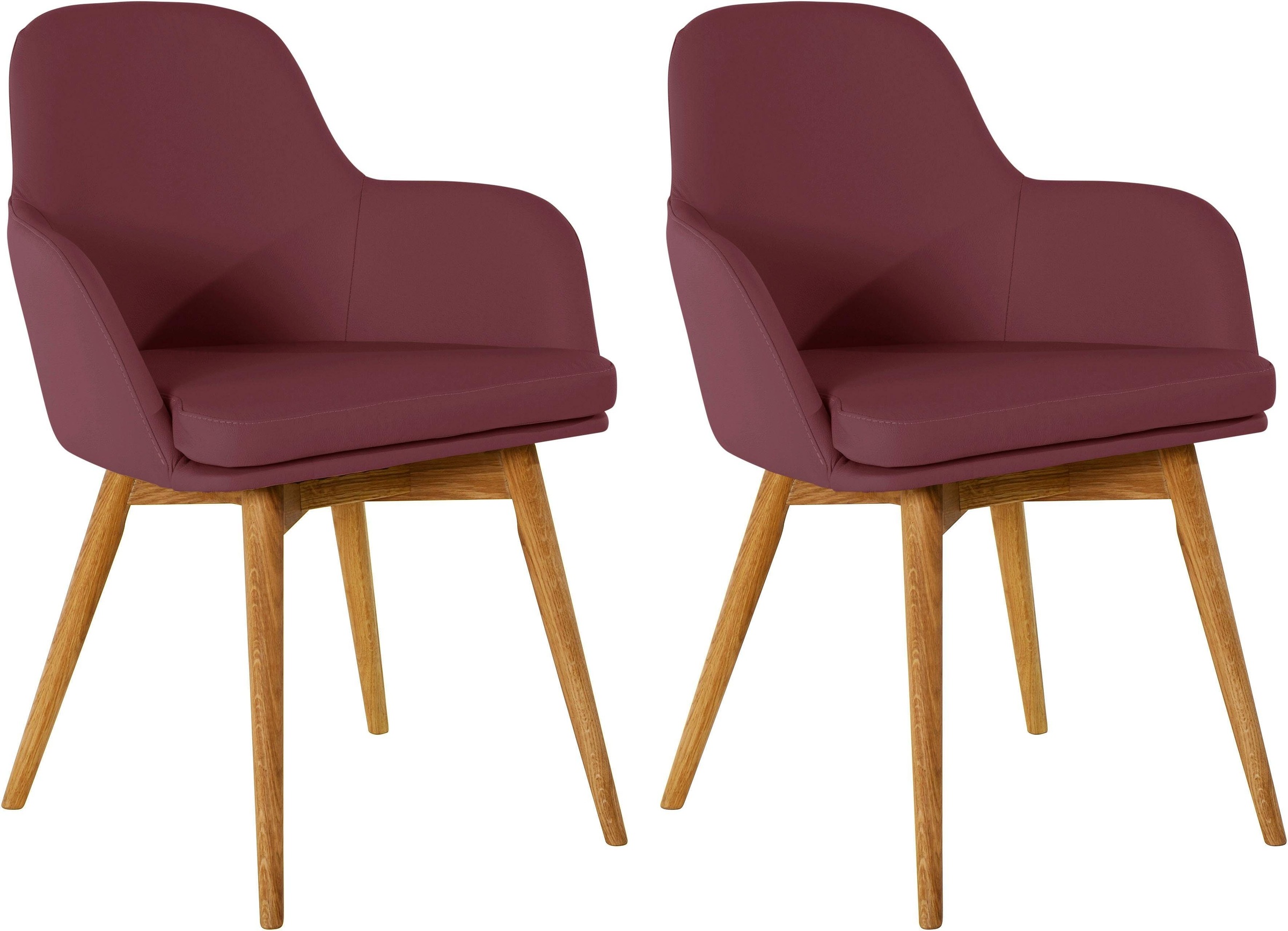 Home affaire Armlehnstuhl »Livry«, (Set), 2 St., NaturLEDER®, Polsterstuhl, günstig online kaufen