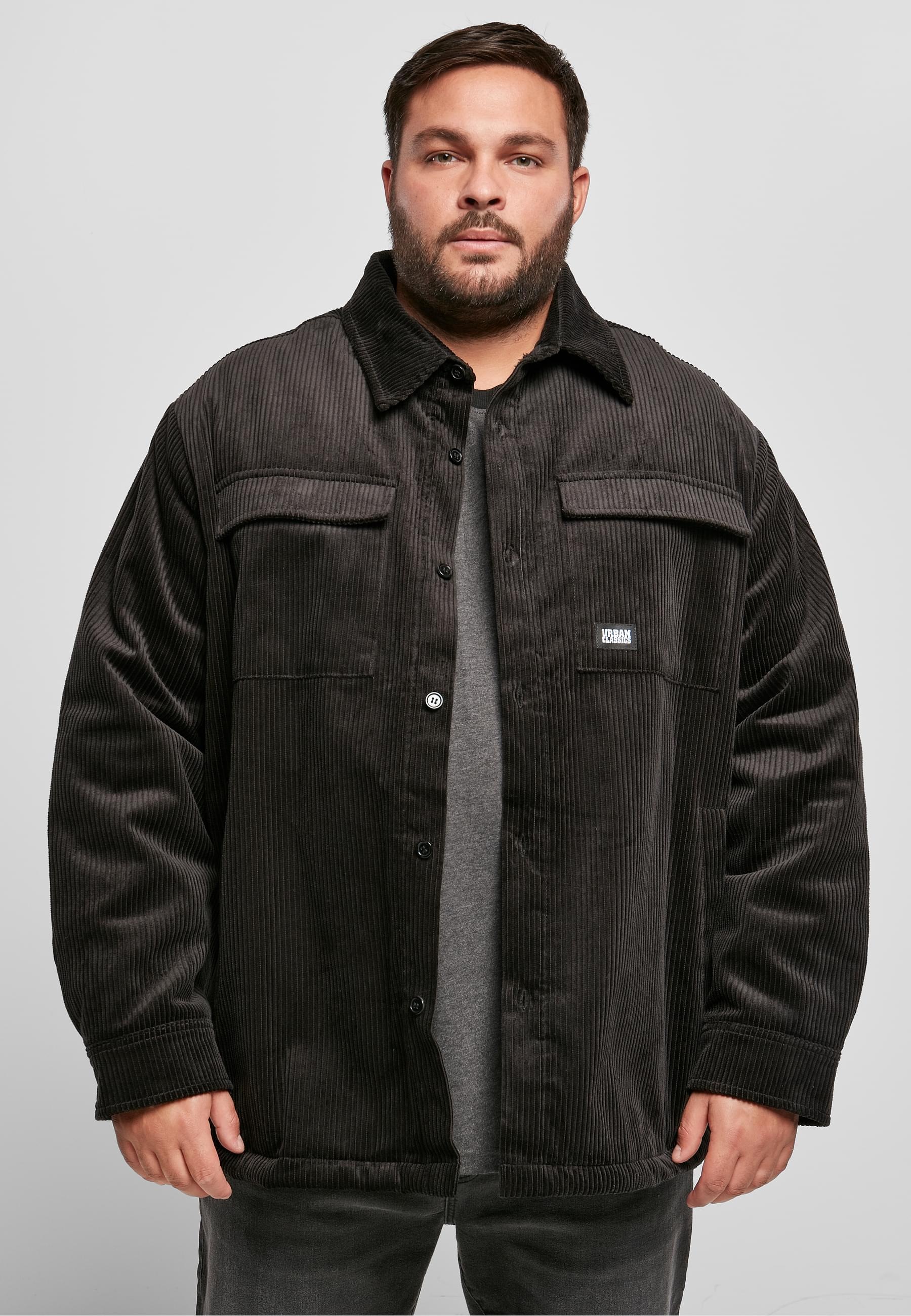 URBAN CLASSICS Cordjacke »Urban Classics Herren Corduroy Shirt Jacket« 1 Stk. tlg. ohne Kapuze
