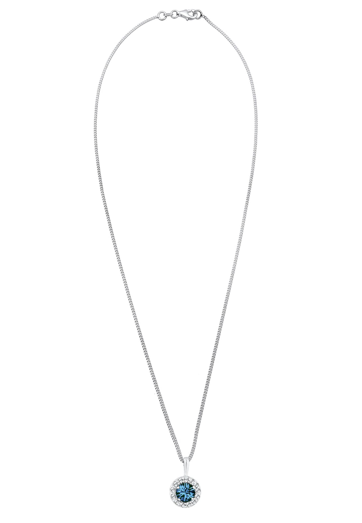 Elli Collierkettchen »Solitär mit Kristallen von Swarovski®Blau 925 Sterling Silber«
