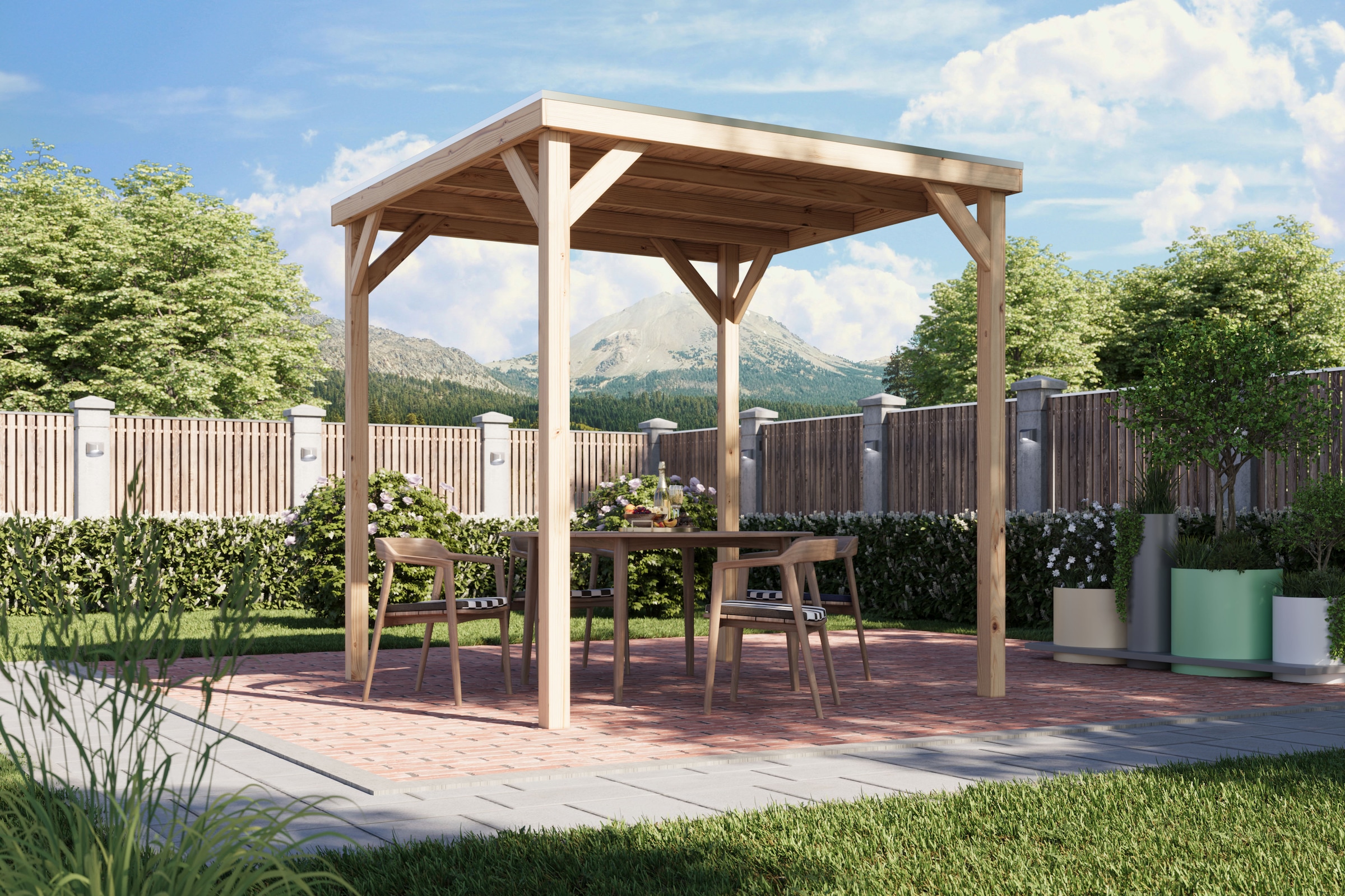 Karibu Holzpavillon »Pergola Quadratus« verschiedene Größen