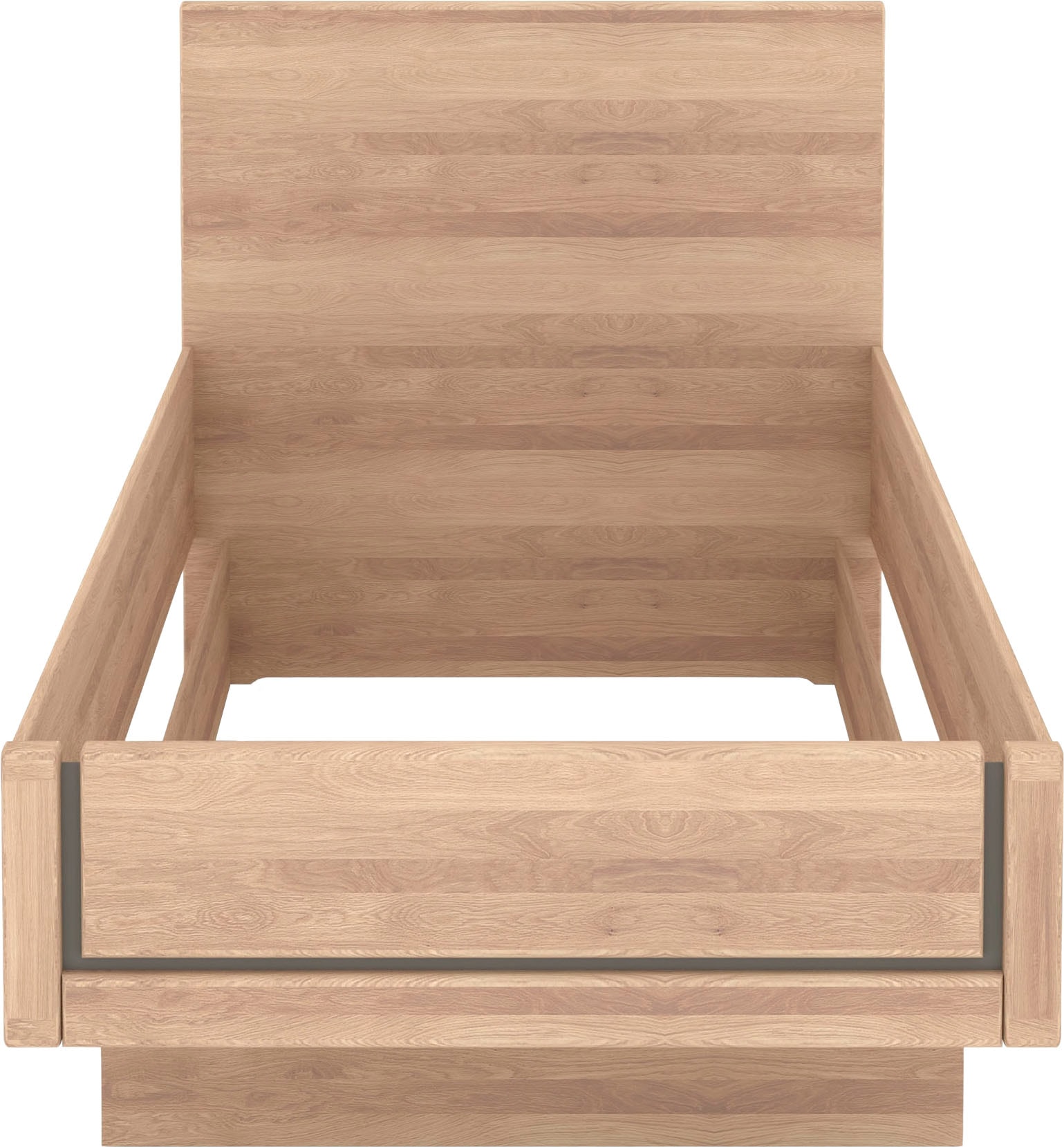 Musterring Holzbett »Sorrent, Bettgestell, Bettrahmen, teilmassiv Eiche«, (MADE IN GERMANY), Eiche teilmassiv, Liegehöhenverstellung, in schwebender Optik