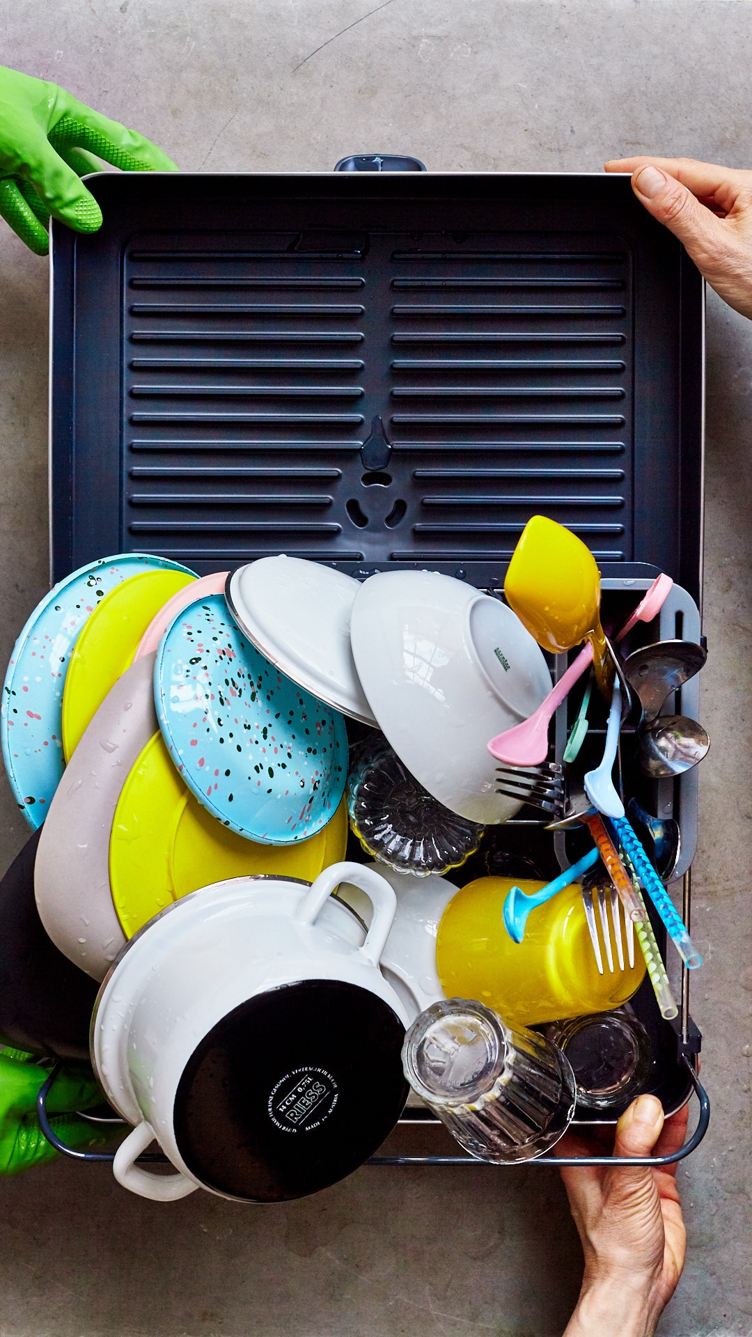 Joseph Joseph Geschirrständer »Extend Steel« ausziehbar, mit Ablaufstutzen, Kunststoff