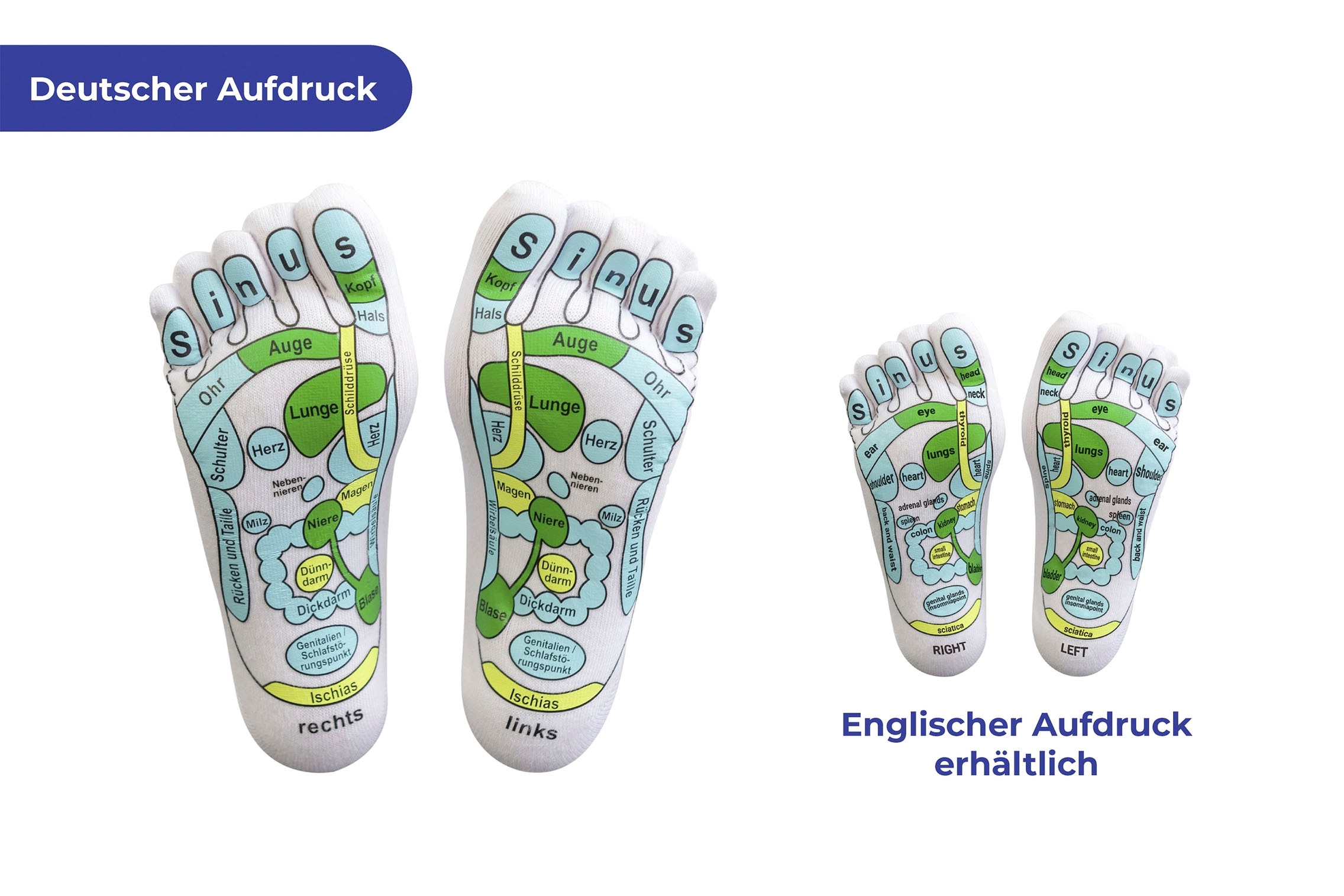 Maximex Fußreflexzonen-Massagematte »mit Socken«, (Set, 2 tlg.), Größe S