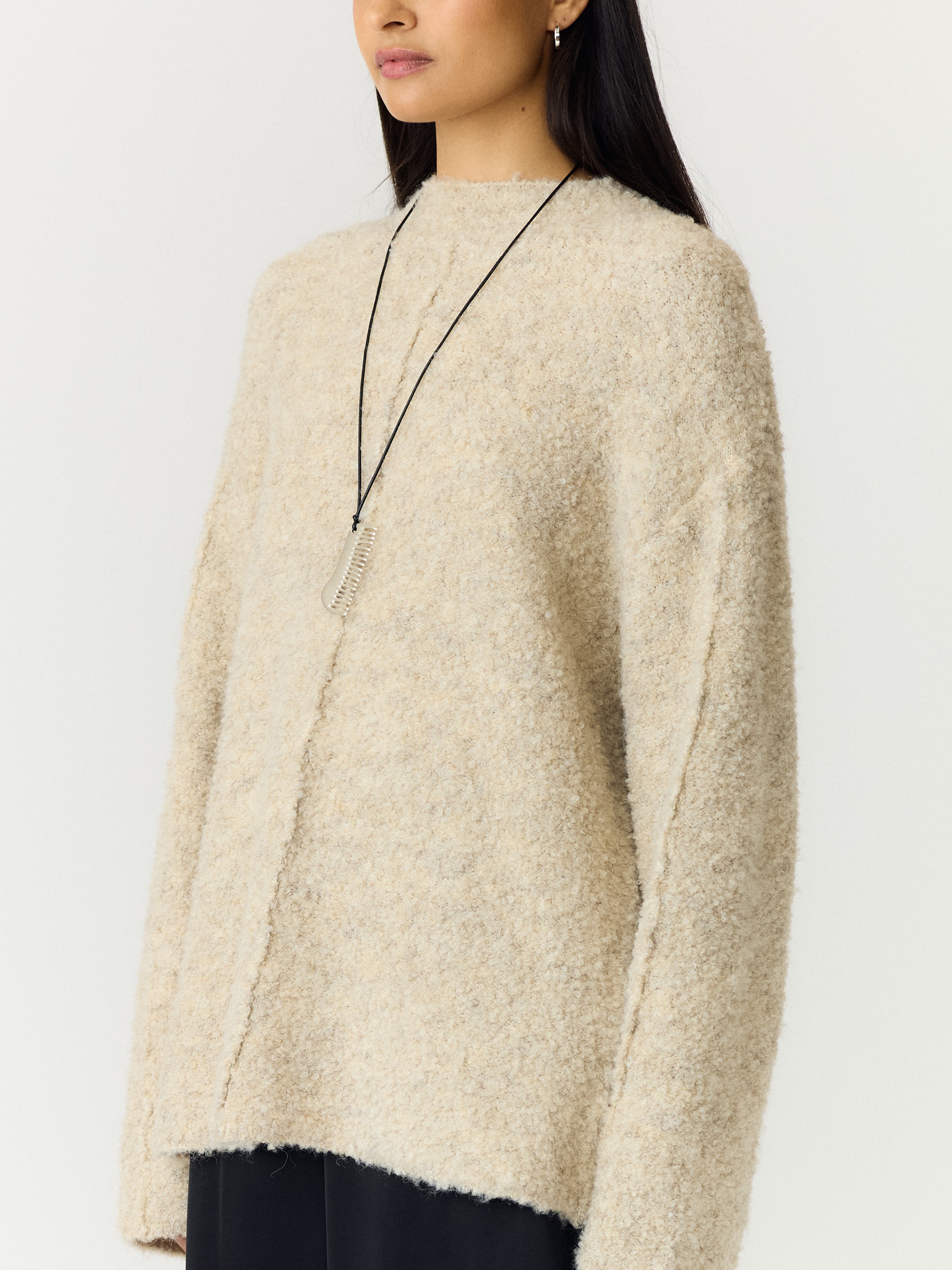 Y.A.S Stehkragenpullover »YASPLIRA LS HIGH NECK PULLOVER NOOS« Materialmix mit Wolle