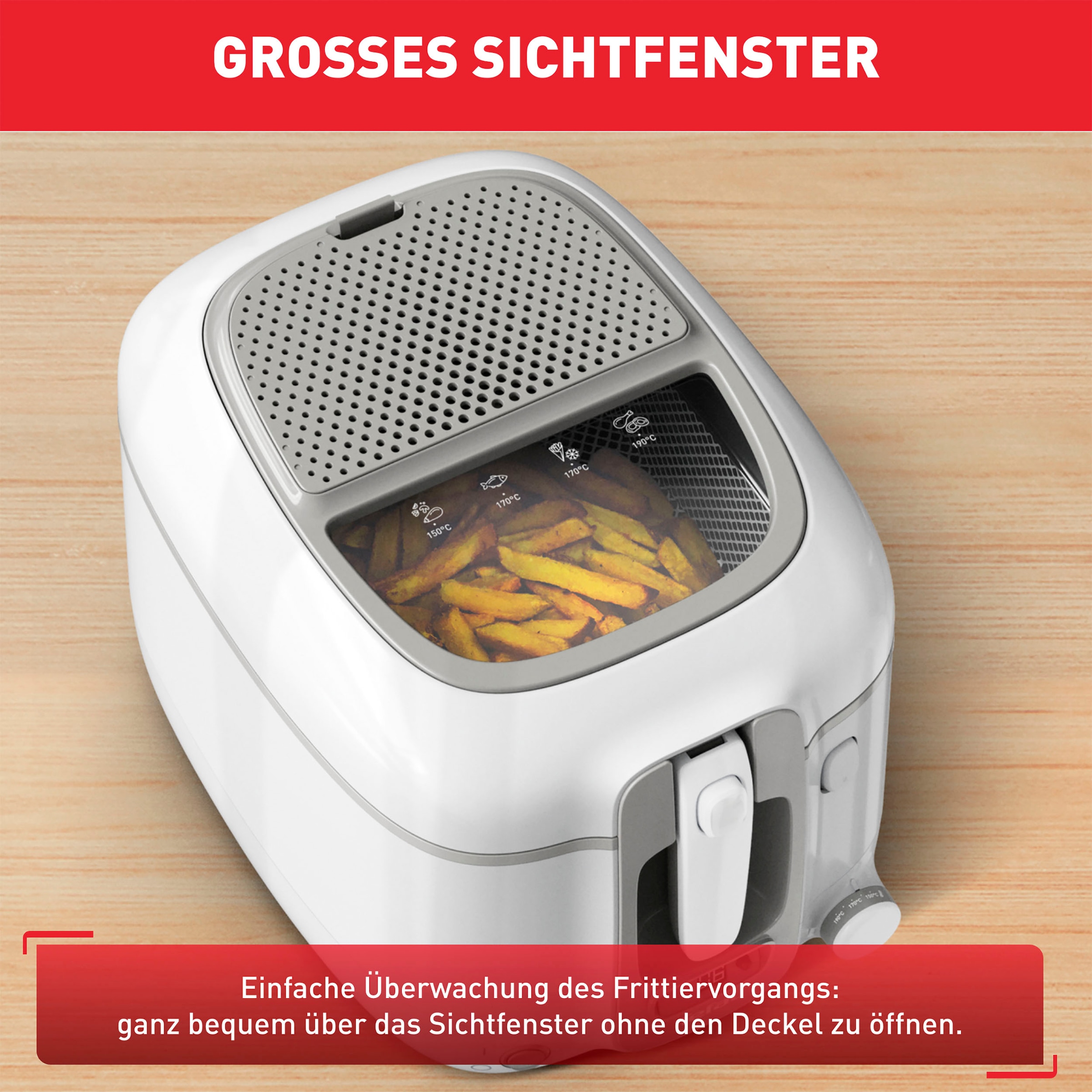 Tefal Fritteuse »FR3141 Super Uno«, 1800 W, Fassungsvermögen 2,2 l, große Kapazität, Timer