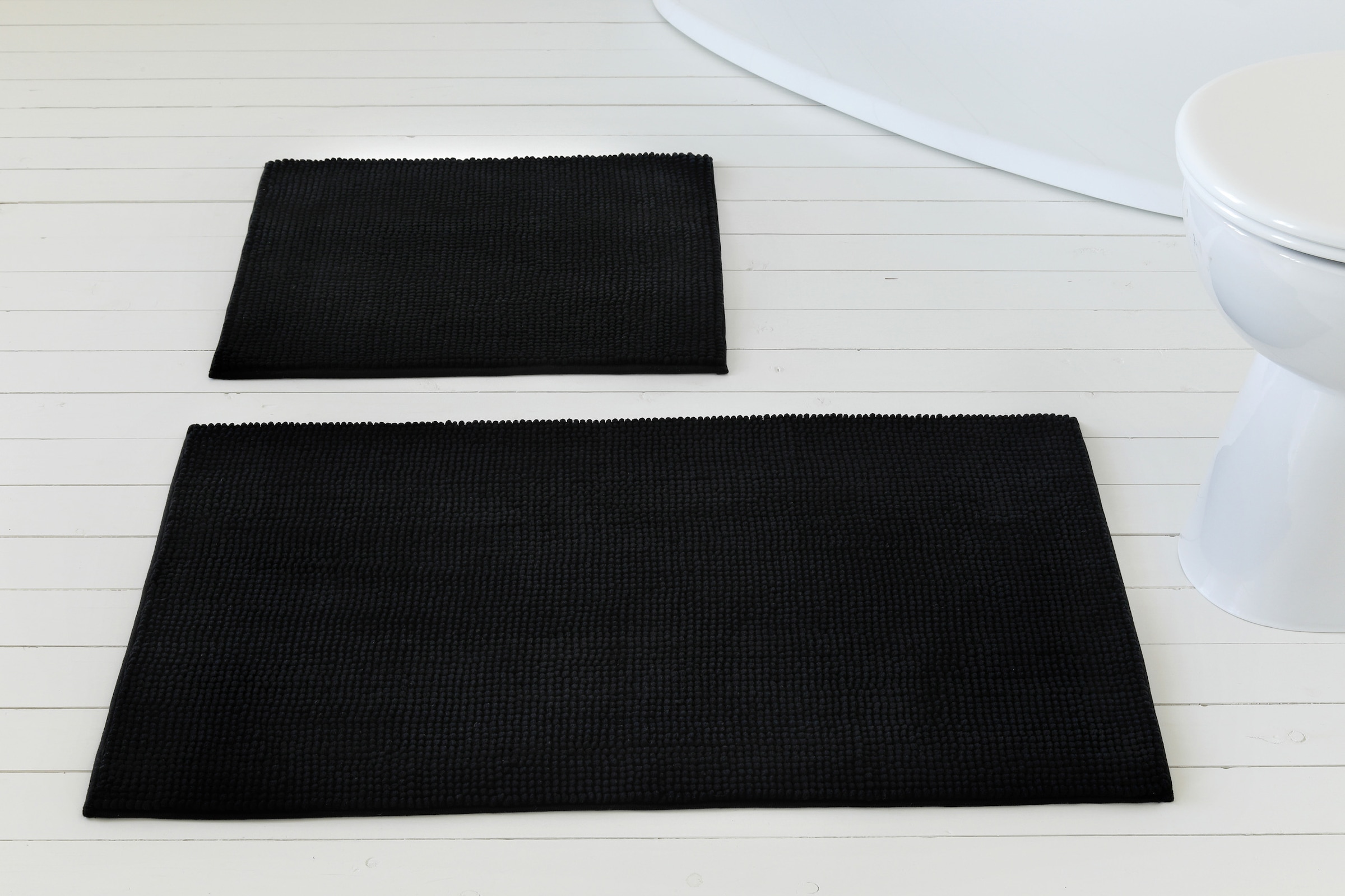 my home Badematte »Kaelan«, rutschhemmend beschichtet, fußbodenheizungsgeeignet, Badvorleger, Badteppich aus weicher Chenille, pastell Farben