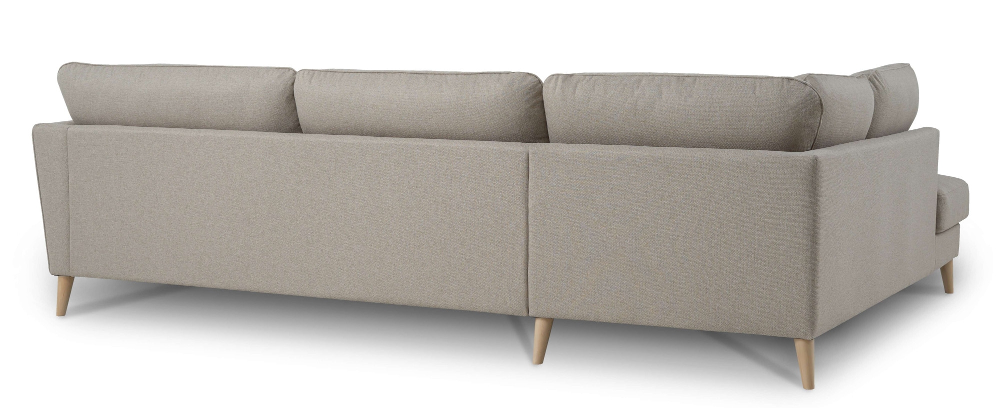 Home affaire Ecksofa »MARSEILLE 278/202 cm, L-Form, Ottom. rechts/links«, Massivholzbeine aus Eiche, in verschieden Bezügen und Farbvarianten