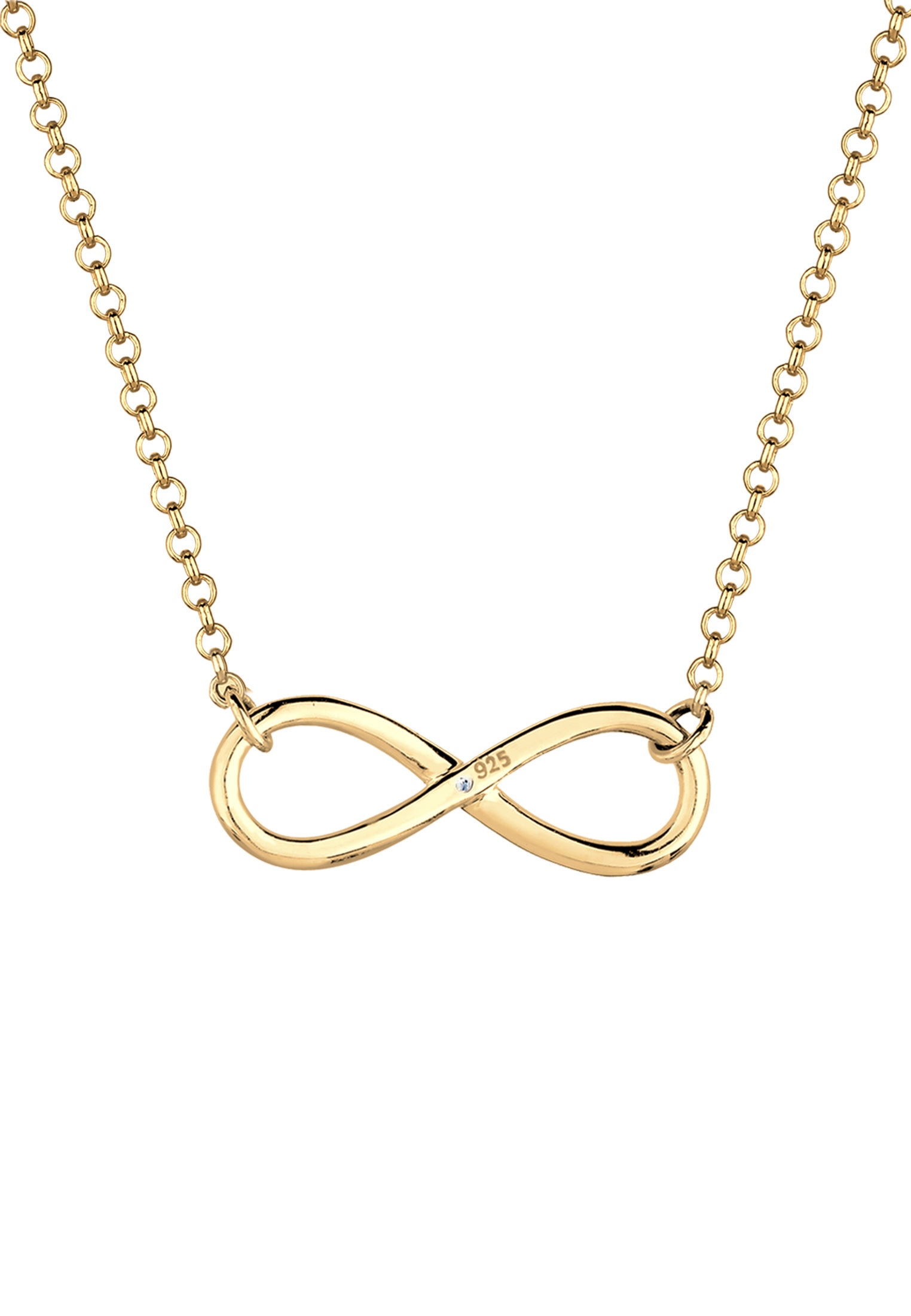 Elli DIAMONDS Collierkettchen »Infinity Pure Diamant (0.03 ct.) 925 Silber«