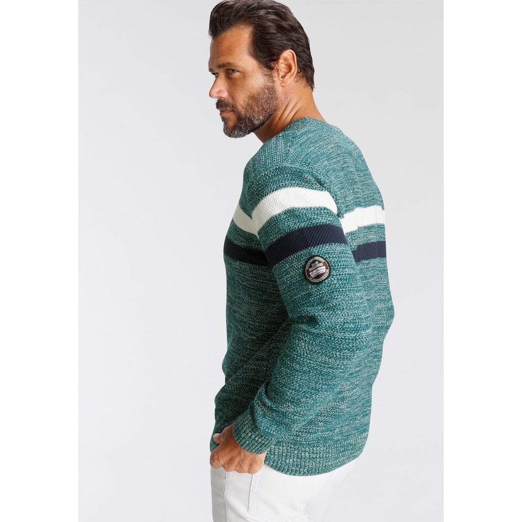 Man's World Strickpullover, in melierte Optik