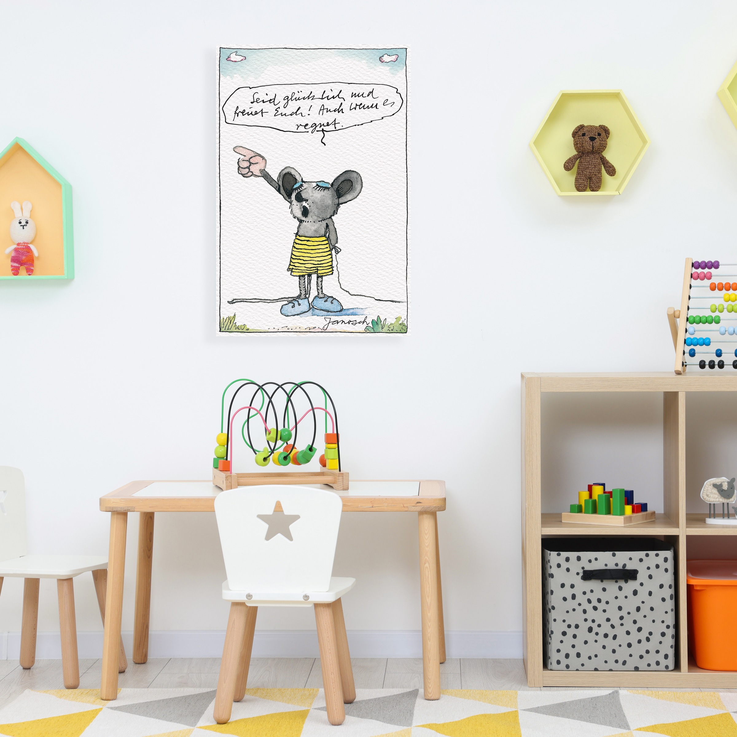 LuckyLinde Leinwandbild »Die kleine Maus - Seid glücklich…« Figuren   Filmf günstig online kaufen