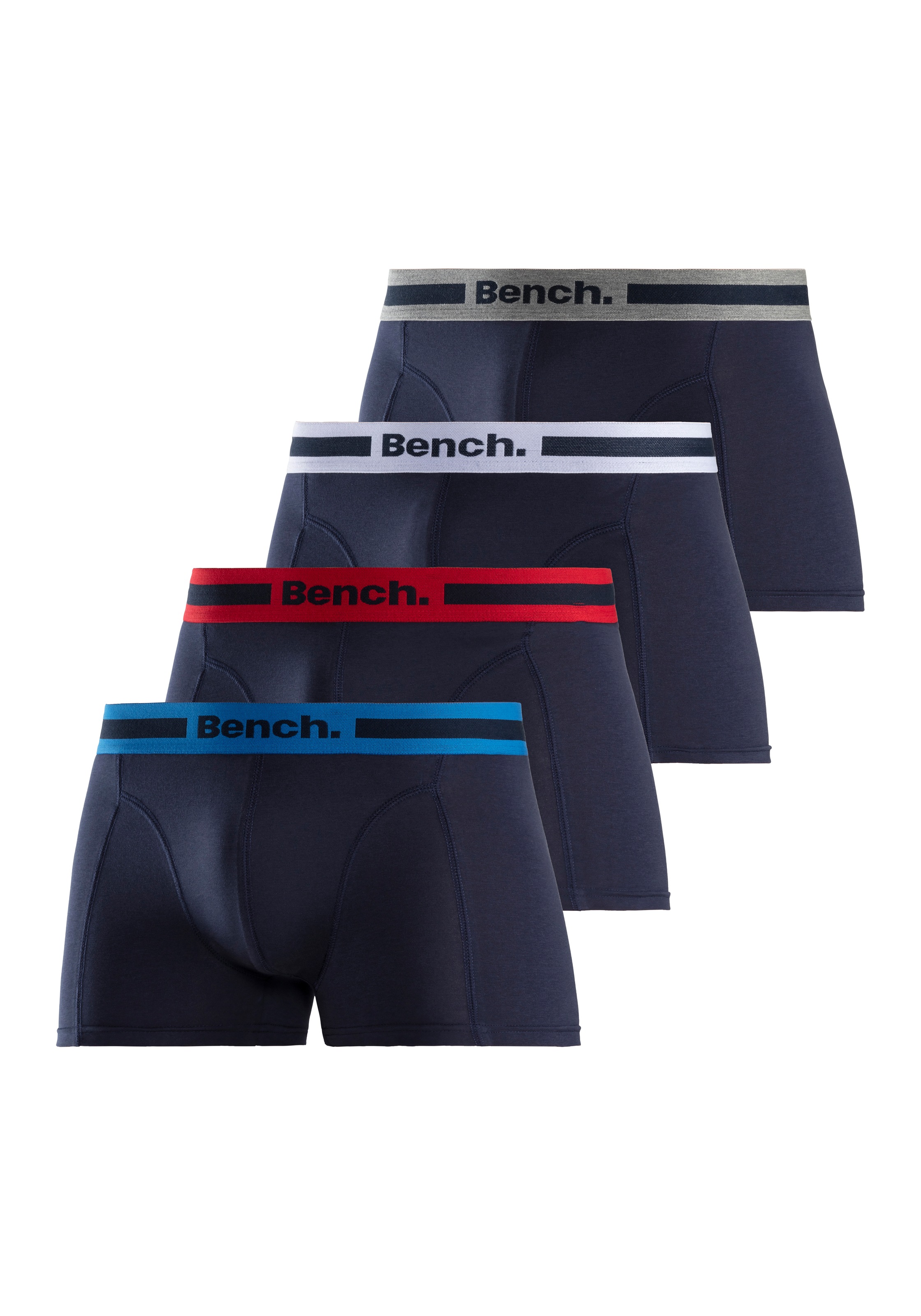 Bench. Boxer »Boxershorts für Herren«, (Packung, 4 St.), mit Overlock-Nähten vorn
