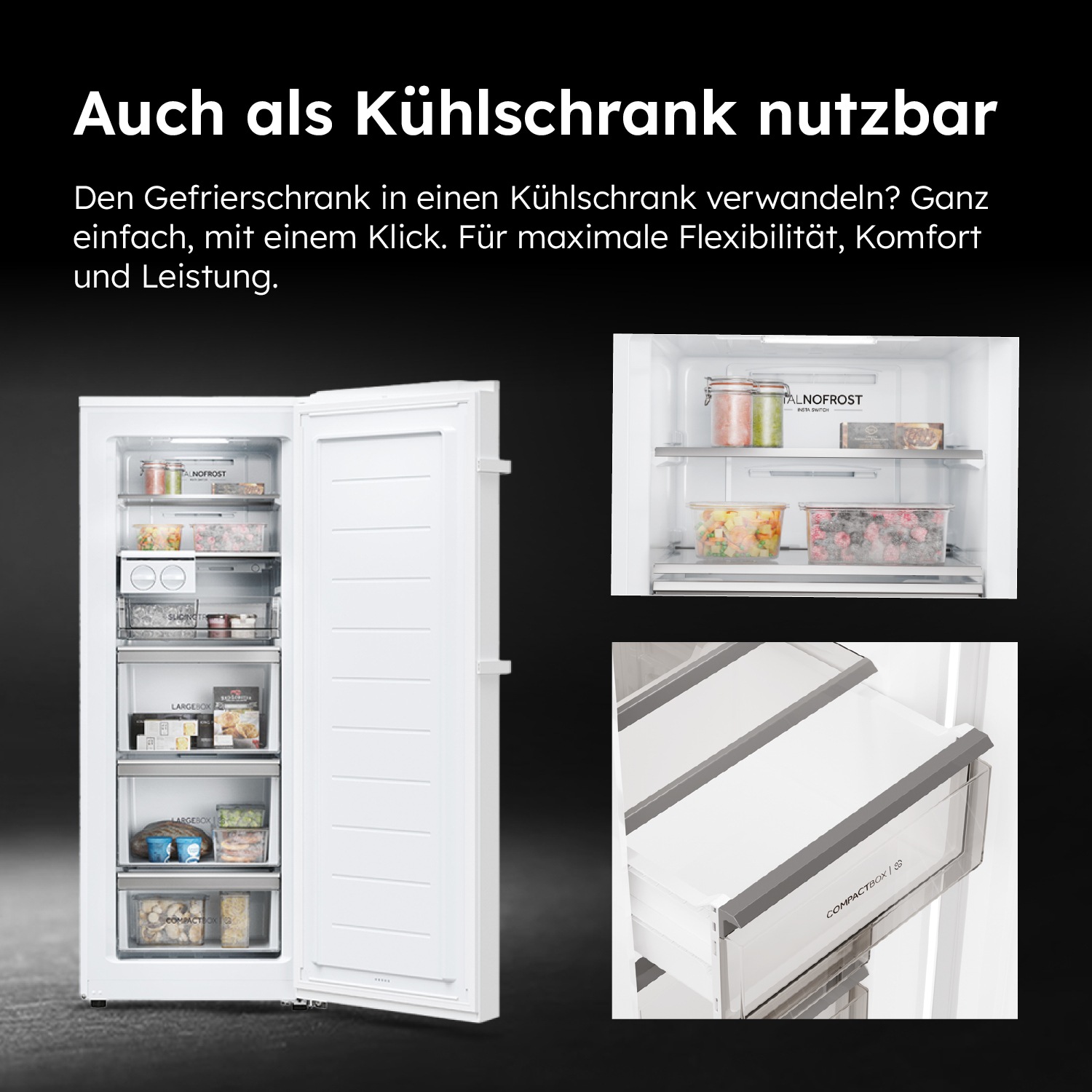 Haier Gefrierschrank »H4F226WDH1«, 153,5 cm hoch, 60 cm breit, 178 cm hoch, 60 cm breit, no Frost, Twist Ice Maker