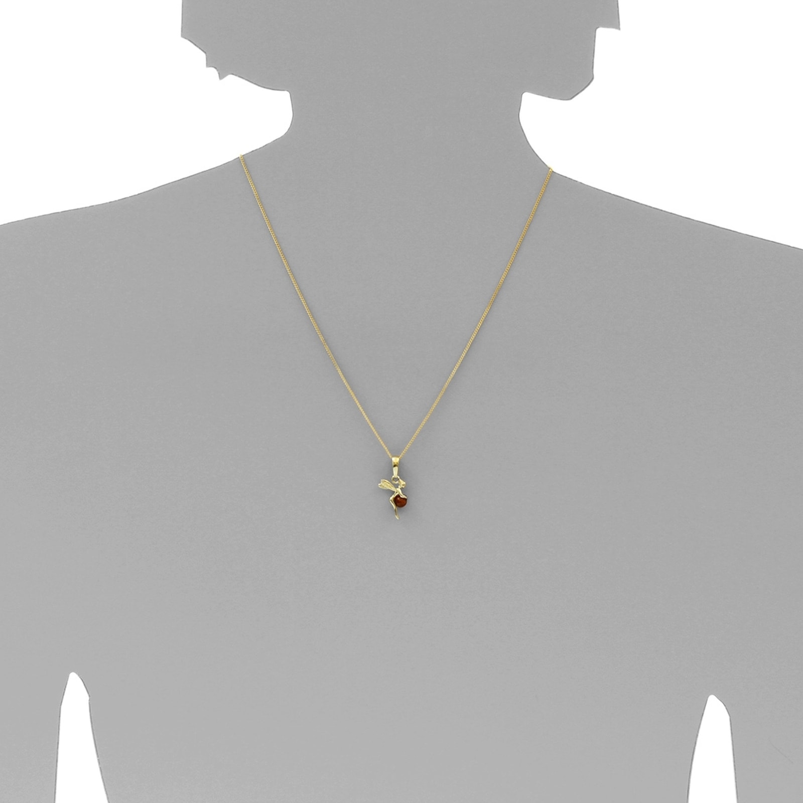 OSTSEE-SCHMUCK Kette mit Anhänger »Ostsee-Schmuck Kette mit Anhänger Elfe Kette mit Anhänger Elfe«, (2 tlg.)