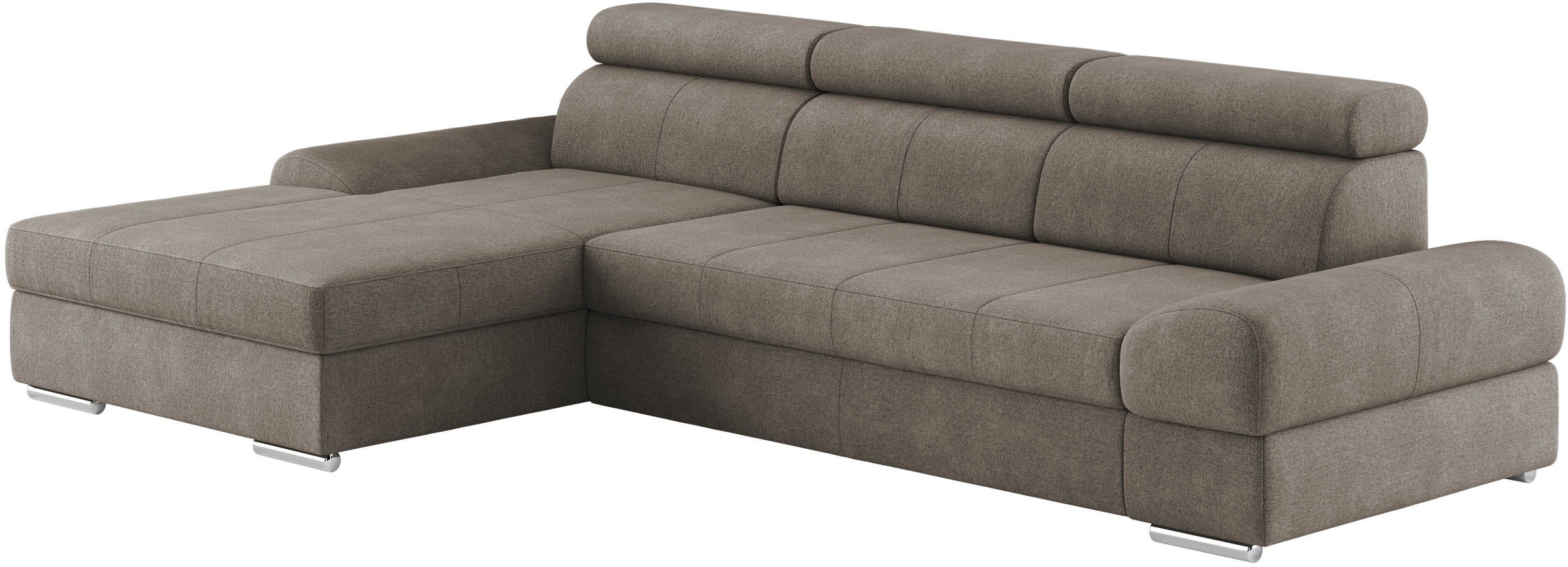 sit&more Ecksofa »Broadway L-Form«, inklusive Kopfteilverstellung, wahlweise mit Bettfunktion