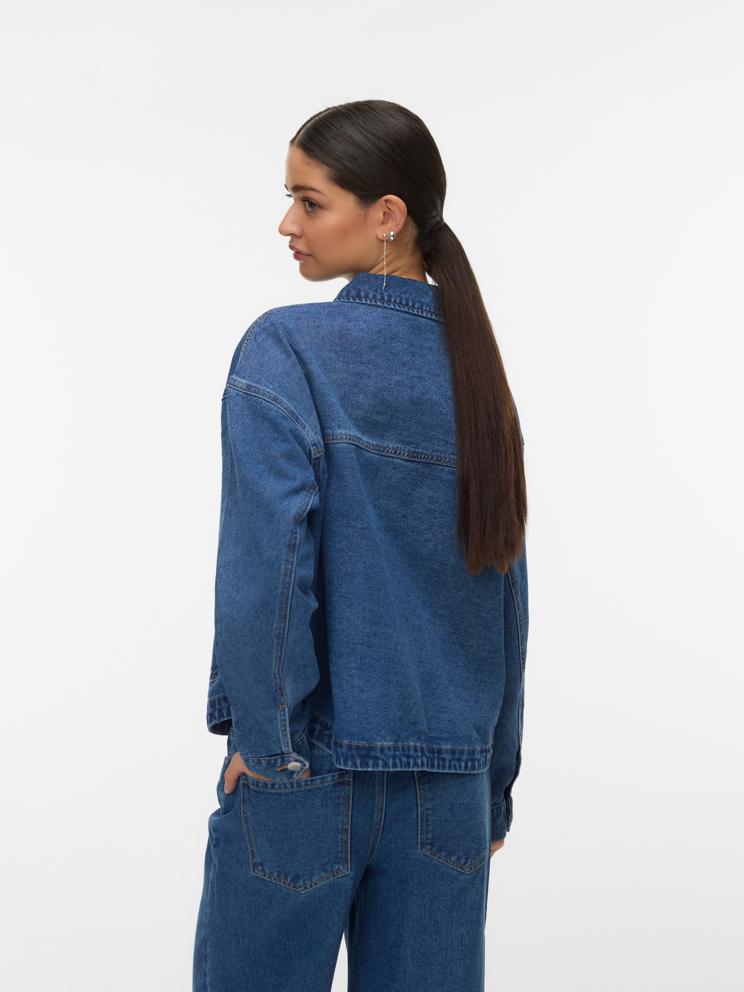 Vero Moda Jeansjacke »VMJAMIE LS DENIM SHACKET MIX NOOS« Baumwollmischung