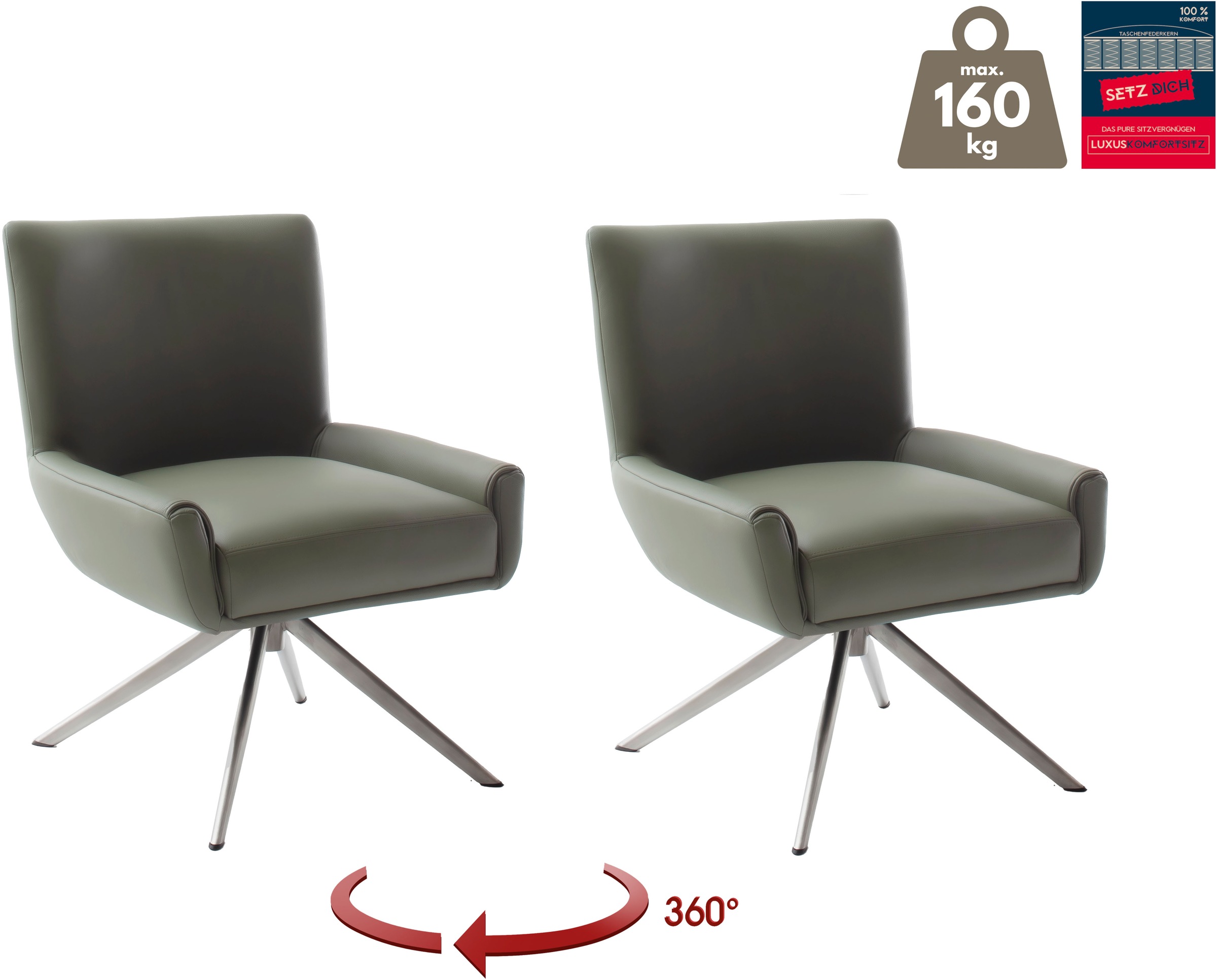 MCA furniture 4-Fußstuhl »WILSON Esszimmerstuhl, Armlehnstuhl, Polsterstuhl günstig online kaufen