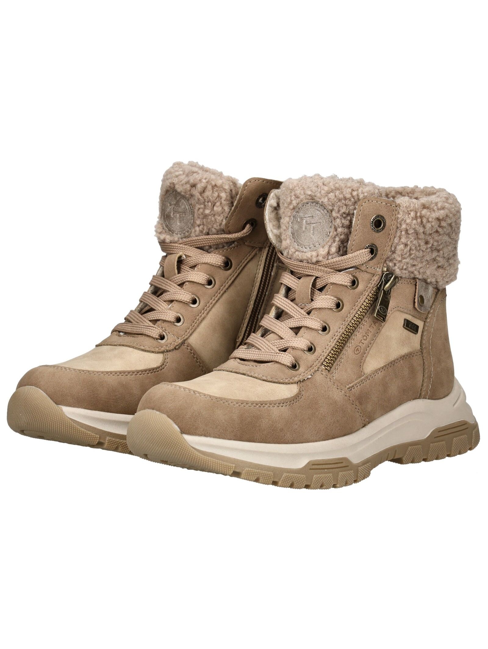 TOM TAILOR Schnürstiefelette »Tom Tailor Stiefelette Lederimitat/Textil«