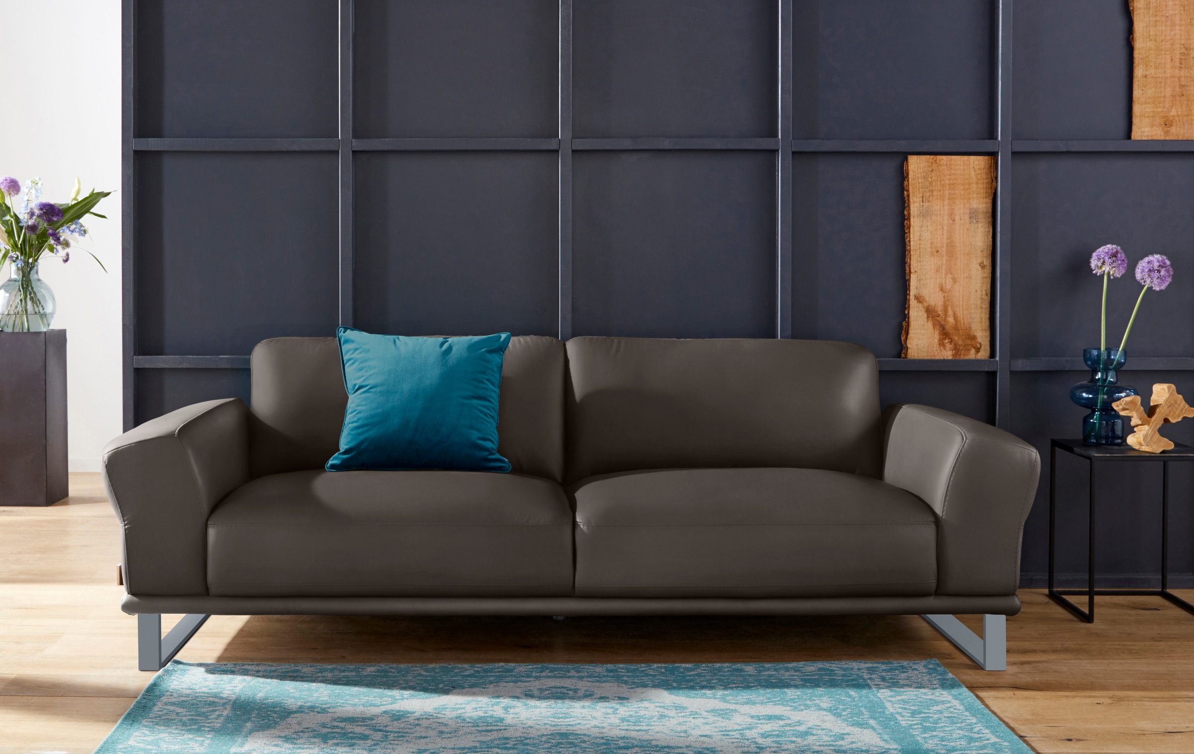 W.SCHILLIG 2,5-Sitzer »montanaa«, mit Metallkufen in Silber matt, Breite 232 cm