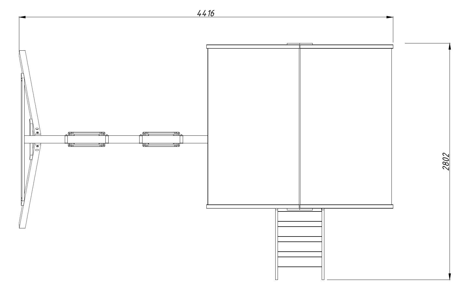 Palmako Doppelschaukel »Spielananlage Toby«, BxT: 241x208 cm